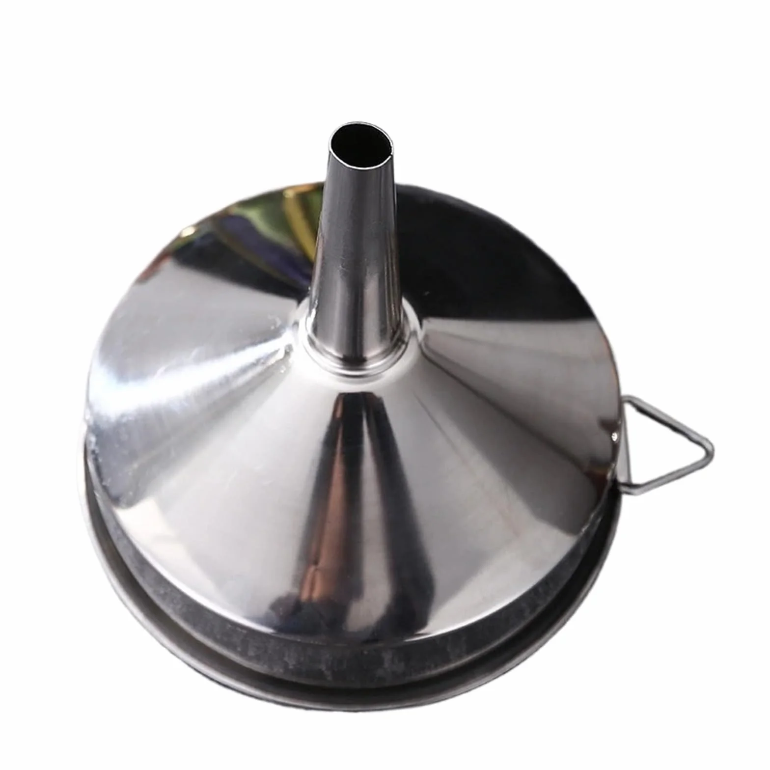 Embudo de Acero Inoxidable for Cocina, Embudo de Metal líquido for Aceite de Vino con Filtro Desmontable, Embudo de Boca Ancha for enlatar Herramientas de Cocina(14cm)