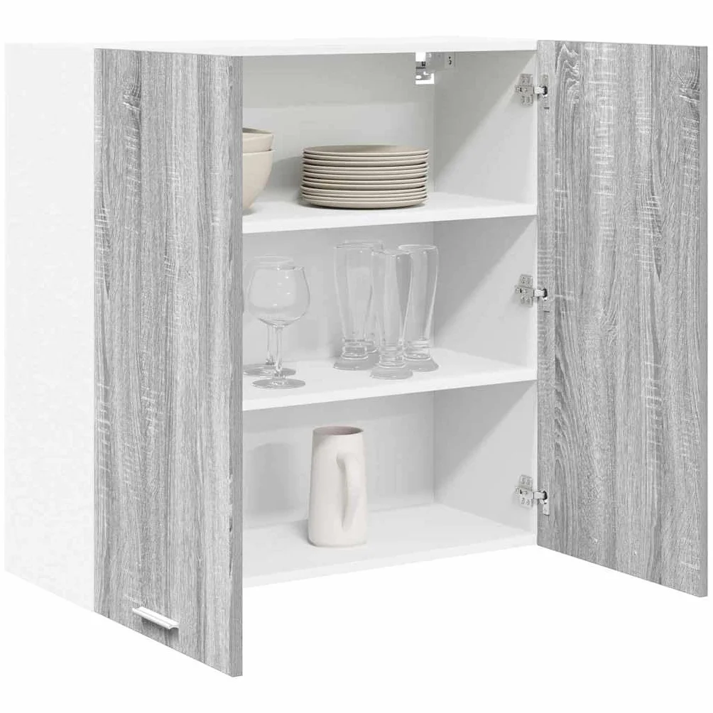 vidaXL Mueble Colgante con Almacenamiento Gris Sonoma 80 x 31 x 80 cm, Armario de Cocina Moderno, diseño Rectangular, Gran Espacio, Materiales Resistentes, Estilo contemporáneo, soluciones de hogar