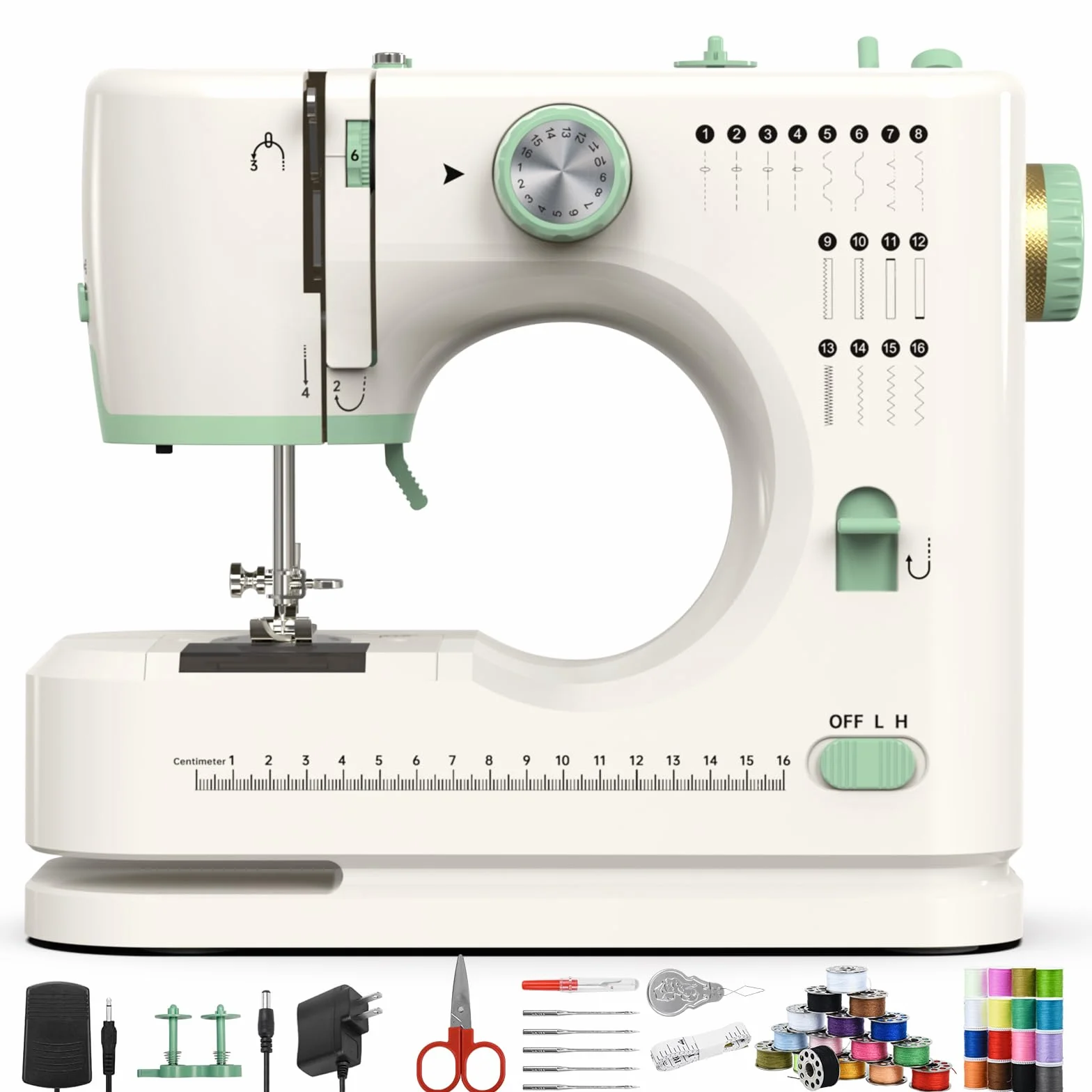 StitchMaster Pro:Ballet en agujas gemelas. Máquina de coser, máquina de coser para principiantes, doble aguja y doble hilo, 16 tipos de puntadas. Máquina de coser para el hogar, máquina de coser para