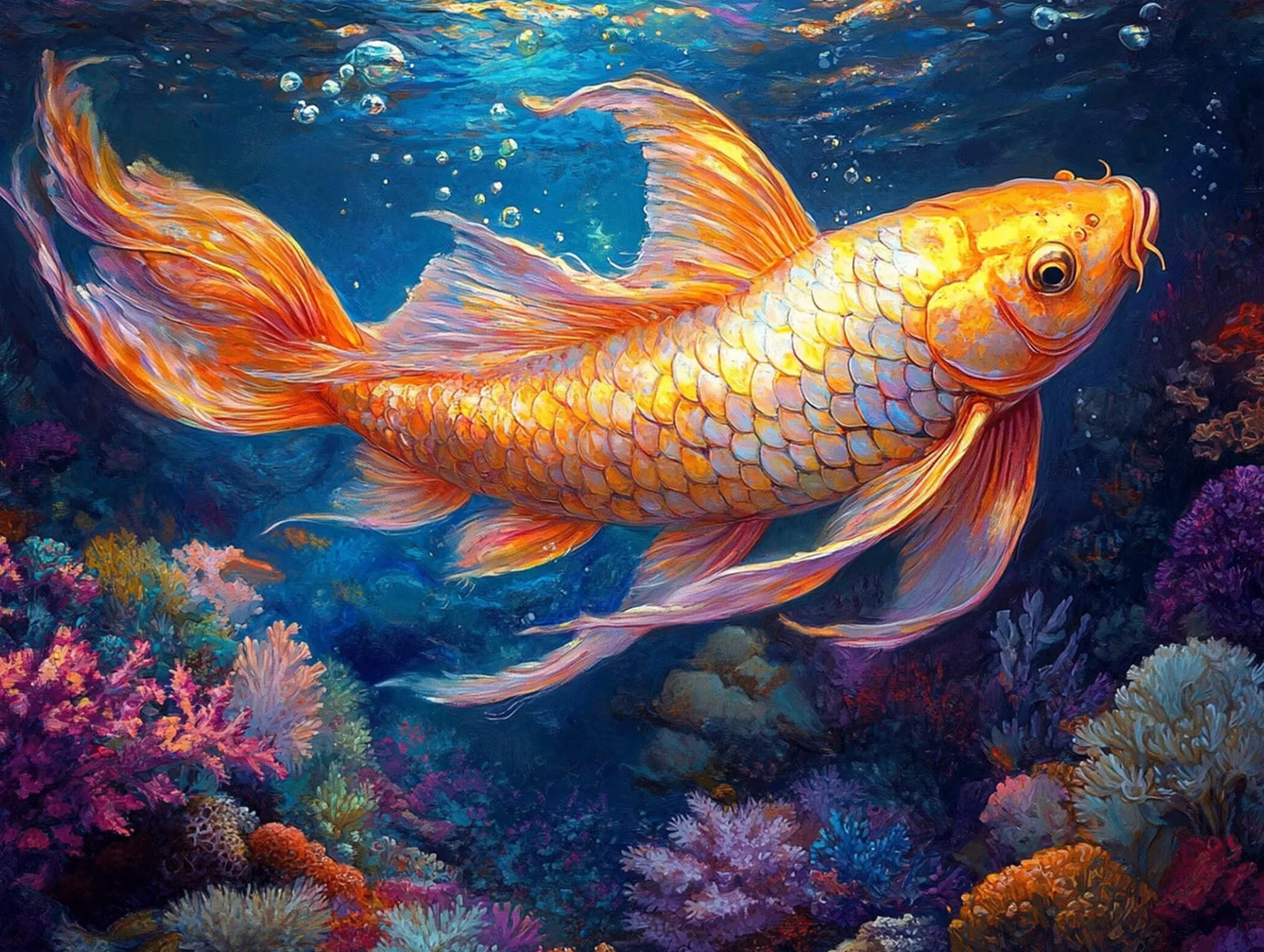 Pintar por Numeros pez Pinturas Acrilicas animal Pintura por Numeros Adultos DIY Lienzos para Pintar, Pintura Acrilica Manualidades, Decoración para Hogar, Regalos Cumpleaños, 90x120cm Sin Marco q-930