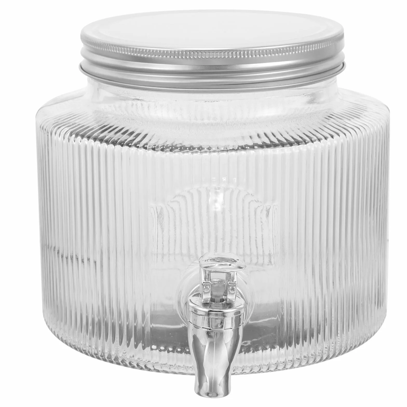 Dispensador de Bebidas de Vidrio con Grifo y Tapa Hermética, Jarra de 2.8l Adecuado para Té Helado y Bebidas Frías en Reuniones y Fiestas