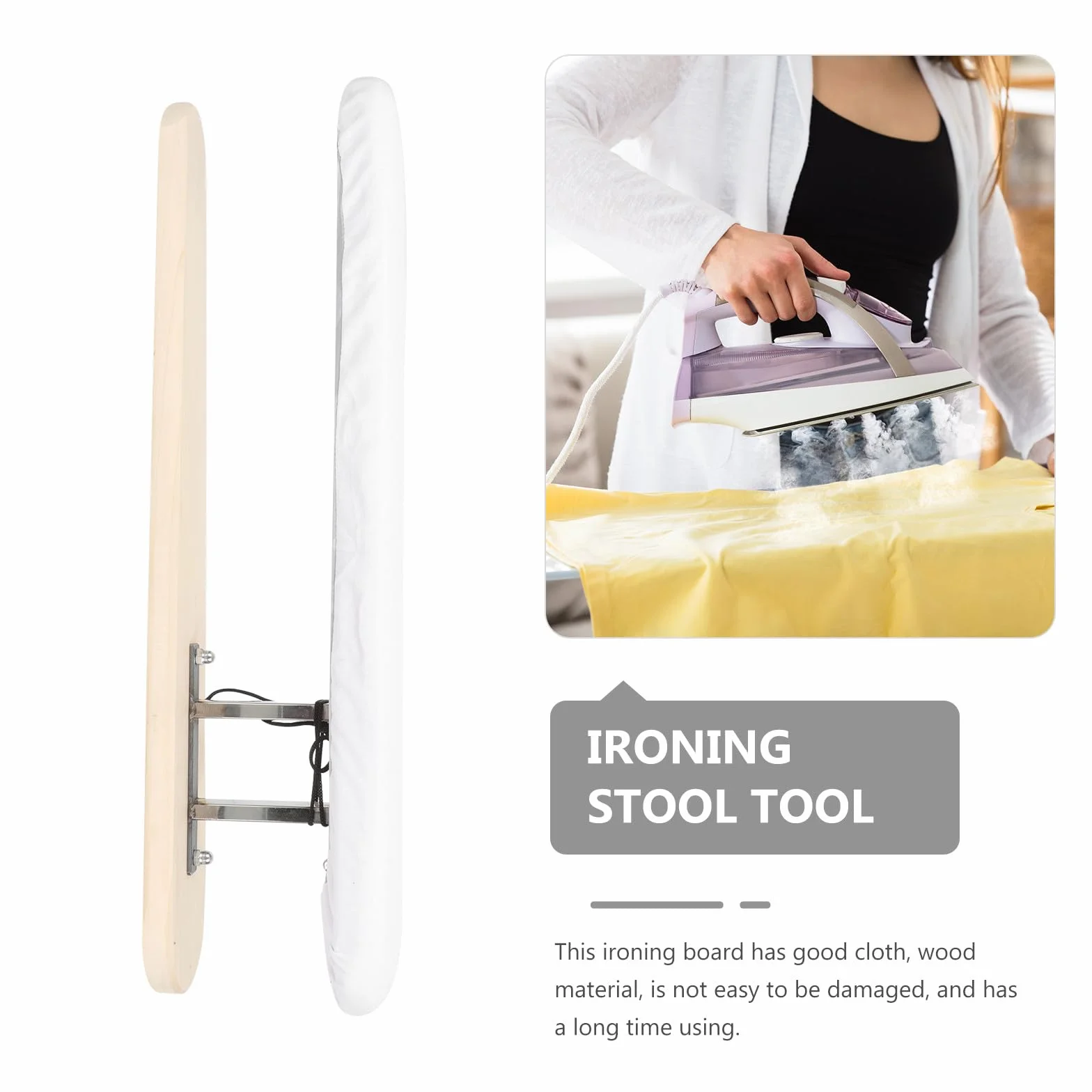 MAGICLULU Funda de Tela para Tabla de Planchar de Madera Diseño Compacto y Práctico, Soporte Adecuado para Planchar Ropa Hogar