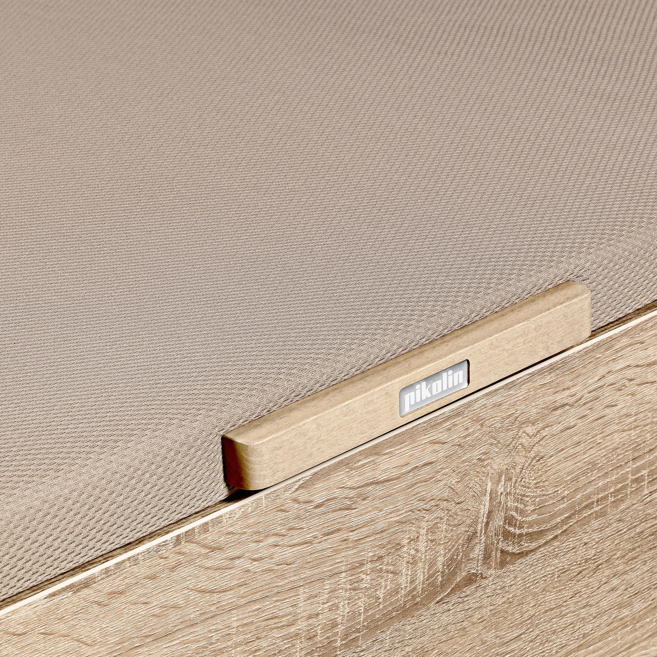 PIKOLIN Canapé Abatible Madera NATURBOX 2.0 | Entrega, Montaje y Retirada de Usado Incluida | 160x200 | Natural | Gran Capacidad de Almacenamiento | 36 cm Altura | 4 Esquinas Redondas