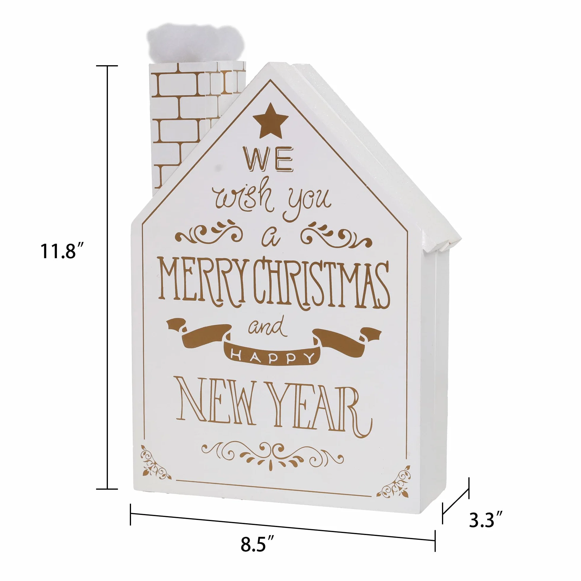 Calendario de Adviento de madera de Navidad con 24 cajones y luces LED Cuenta regresiva para la decoración de Navidad (bosque blanco)
