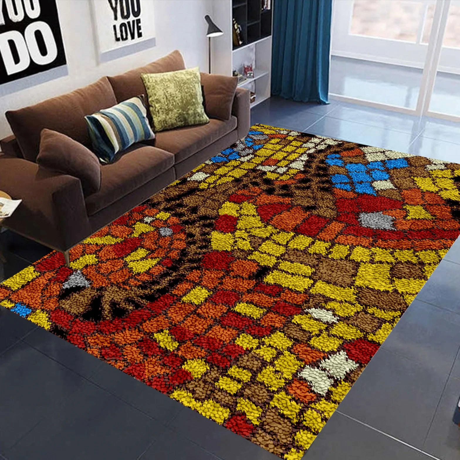 Kit de alfombra con gancho de pestillo para adultos, kit de costura para principiantes con gancho de pestillo, kit de manualidades para decoración del hogar