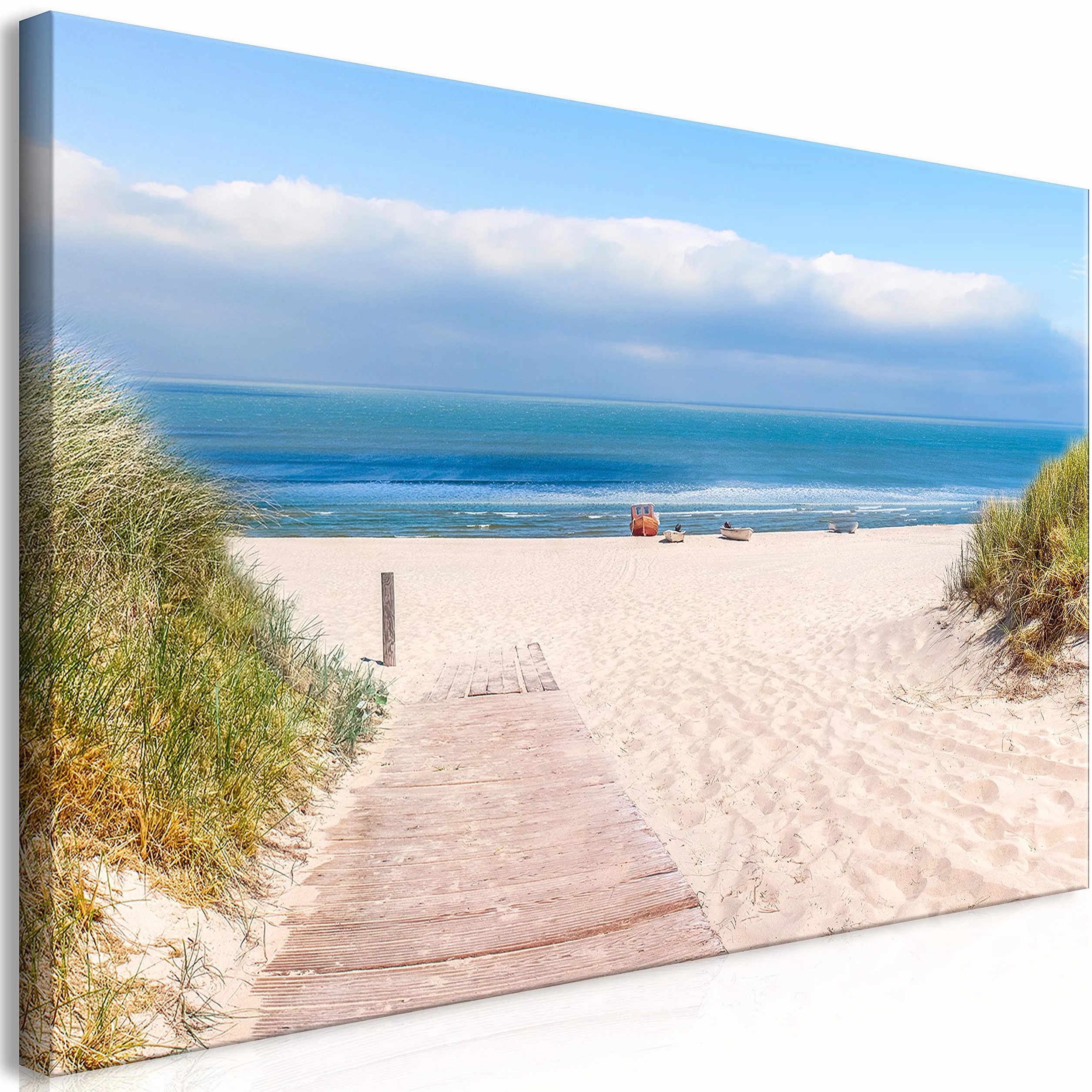 Cuadros B&D XXL Cuadro Mega XXXL Playa y mar 170x85 cm Cuadro en Lienzo | Tamano XXL Estampado Grande Gigante Imagen Para Montar por uno Mismo Decoración De Pared Impresión DIY Naturaleza