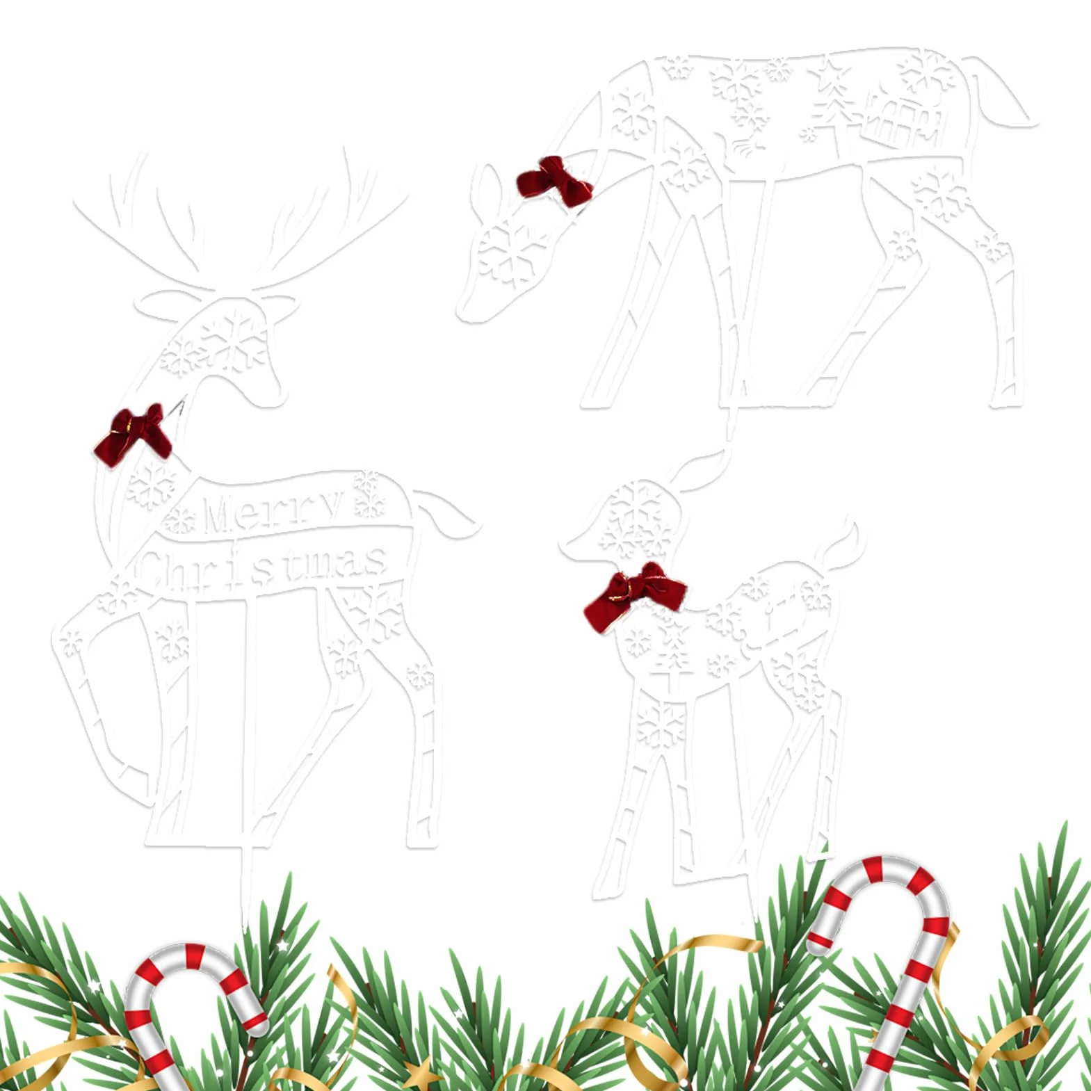 Navideños para Exterior Decoración Estacional Porche | Festivo Césped para Propietarios Planificadores de Jardín Delantero Porche Patio Césped