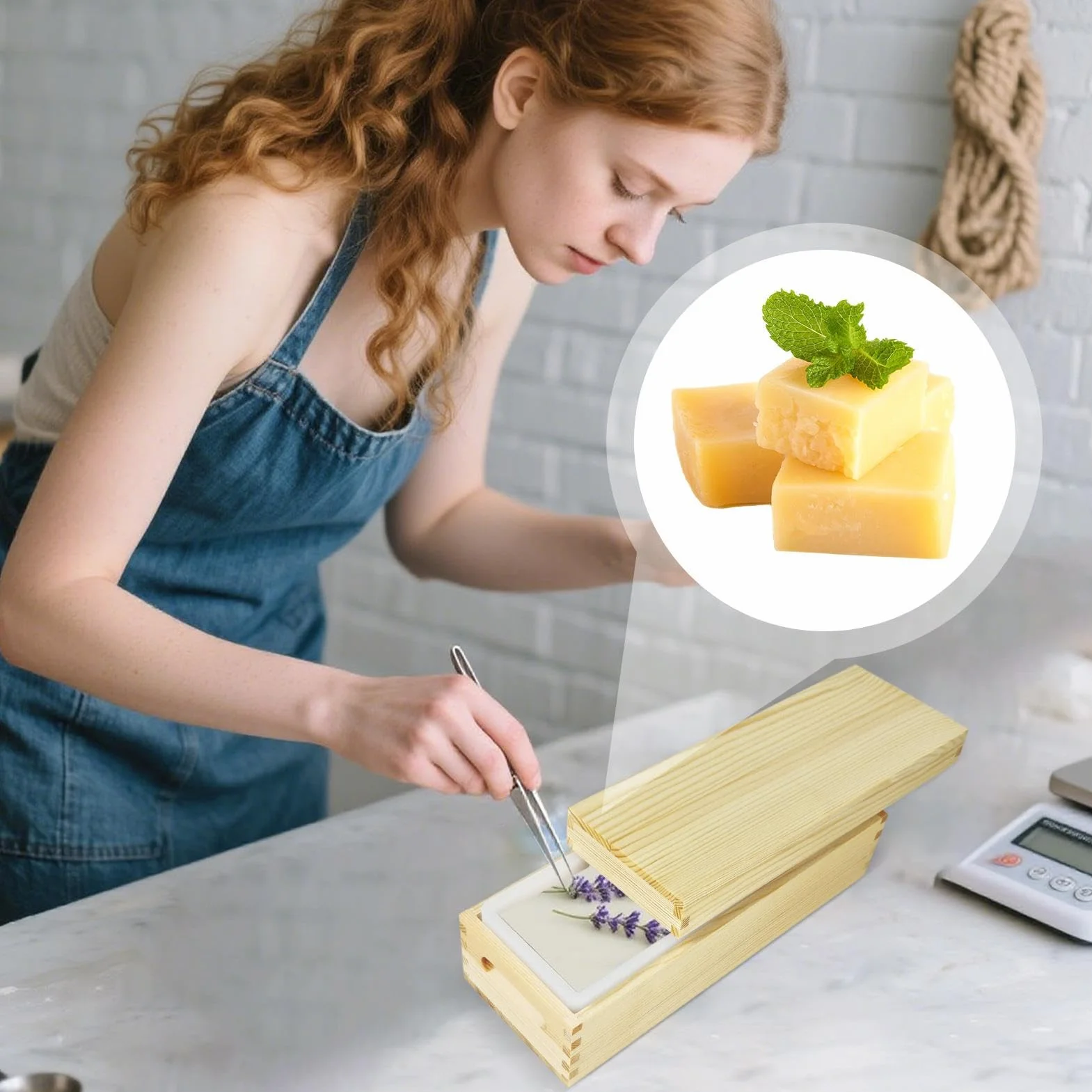De Pan De : Kit De De De, De De De 42 Oz Con Caja De Madera | Rectángulo De De De Pan | De Fabricantes De Artesanía