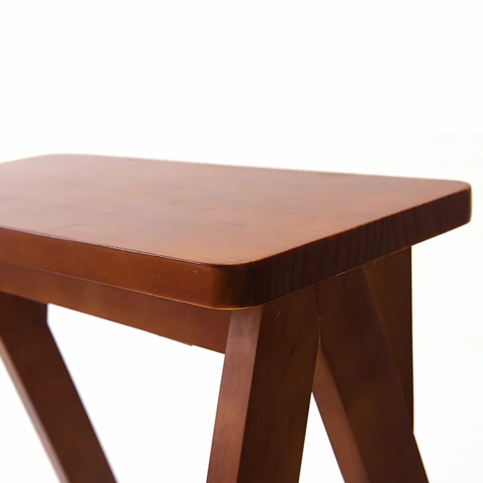 Taburete plegable de madera de 3 escalones para adultos y personas mayores, escalera portátil para cocina/dormitorio, fácil acceso y altura extra para objetos de alcance