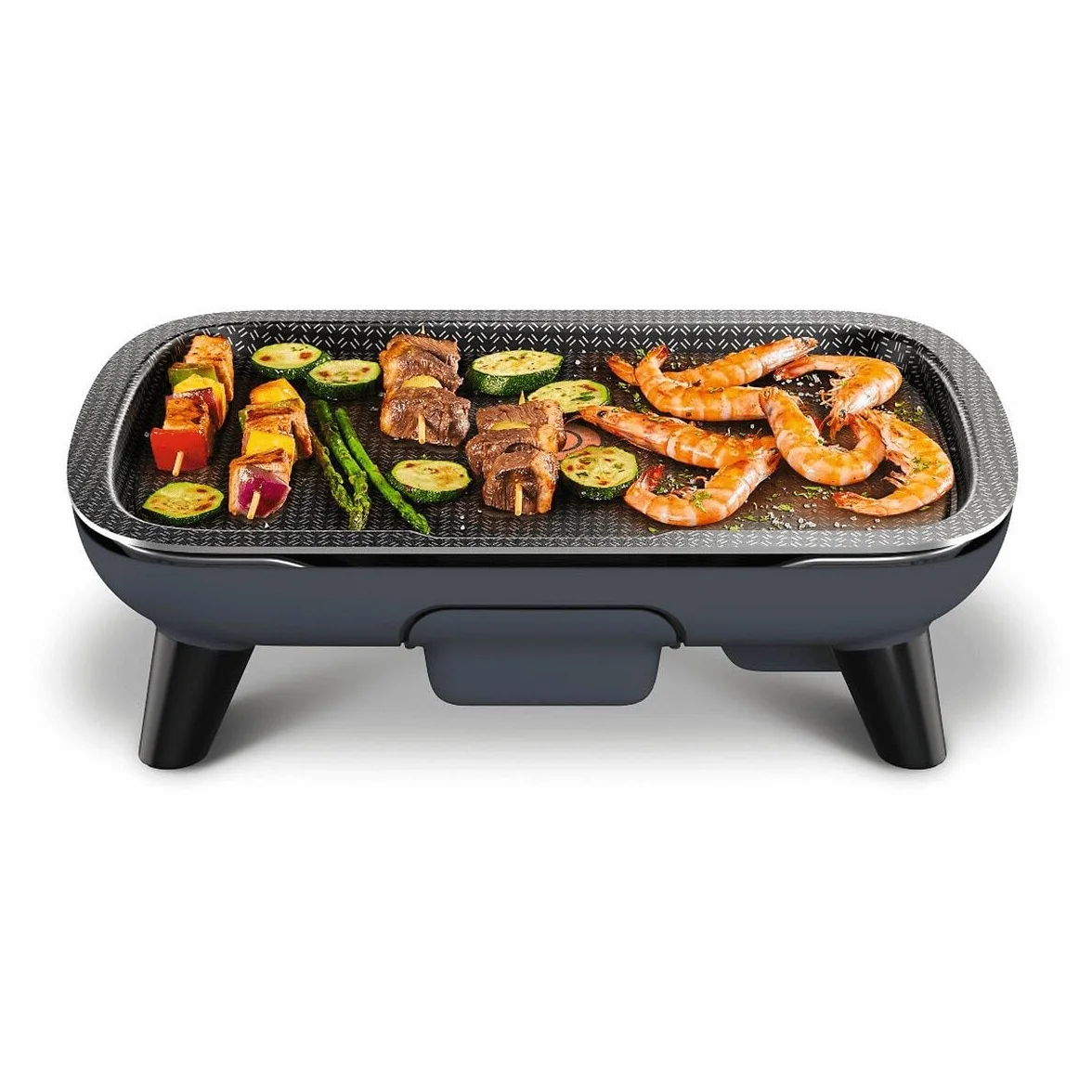 Tefal YY4507FB Sabores - Plancha eléctrica (revestimiento antiadherente Titanium Force Technology, Thermo-Spot, termostato ajustable, placa extraíble, apto para lavavajillas, color negro