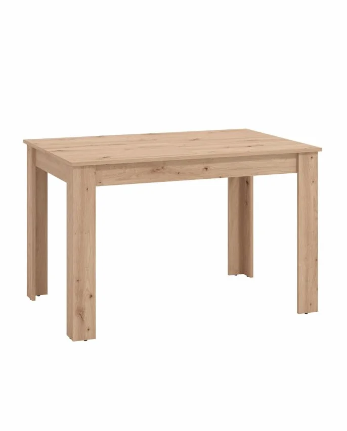 Home Heavenly® Mesa de Comedor Extensible Nerea – Laminado Resistente – Extensión Central de 120 a 160 cm – Diseño Moderno y Fácil de Limpiar – 120/160x80x76 cm – Mesa Rectangular Color Roble Artisan