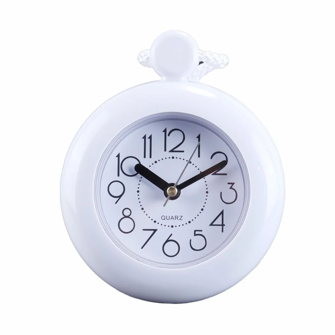Reloj colgante digital para baño resistente al agua blanco pequeño