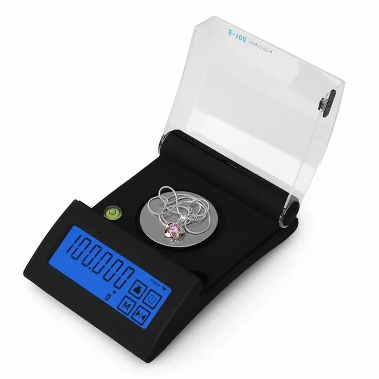 Balanza electrónica de joyería de alta precisión, balanza de 0,001 gramos for pesar piedras preciosas