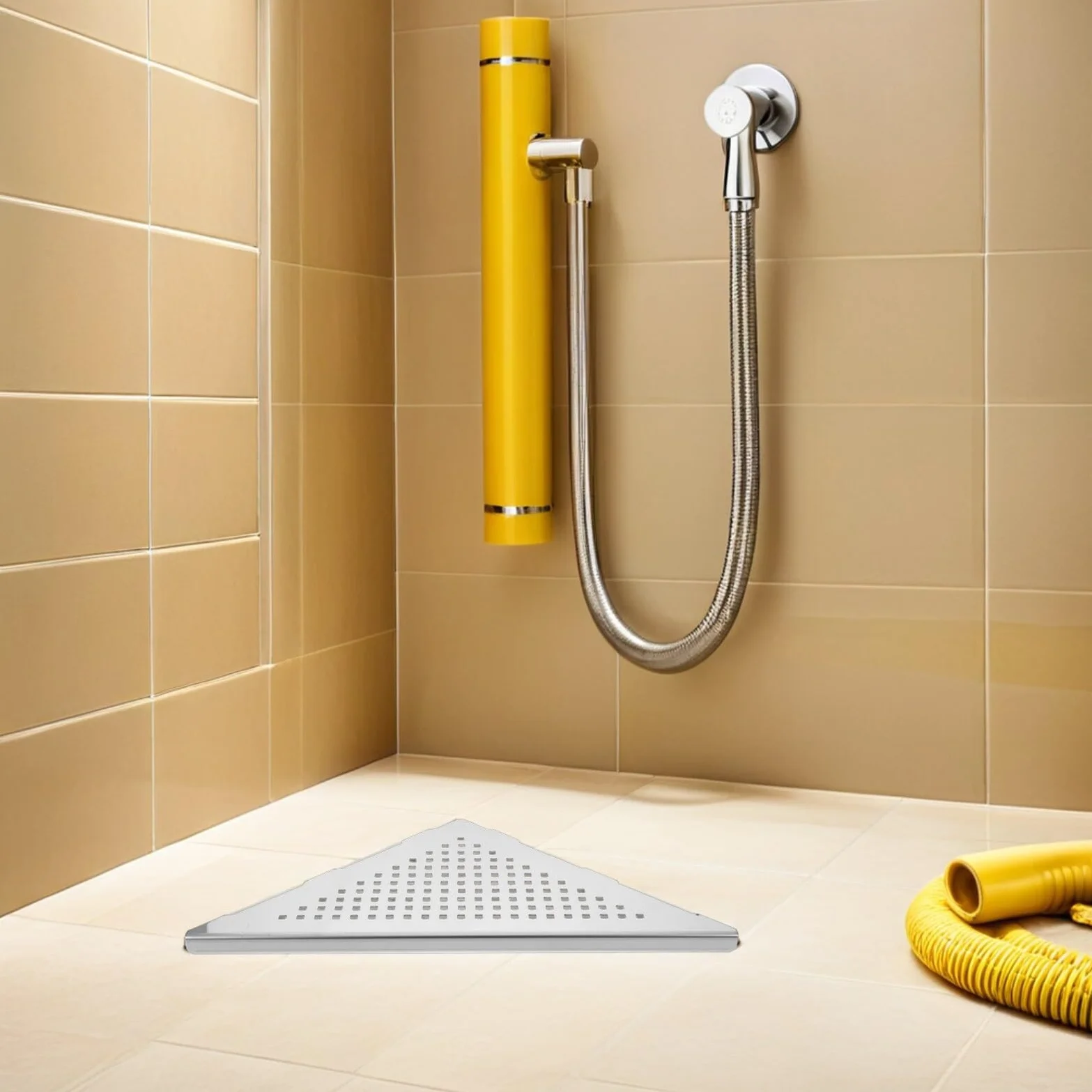 Cabilock Estante de Baño de Esquina de Acero Inoxidable Organizador de Ducha sin Taladro para Pared Almacenamiento de Esquina para Baño
