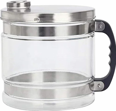 Jarra de cristal de 4 litros, con tapa de acero inoxidable, para destiladores de agua