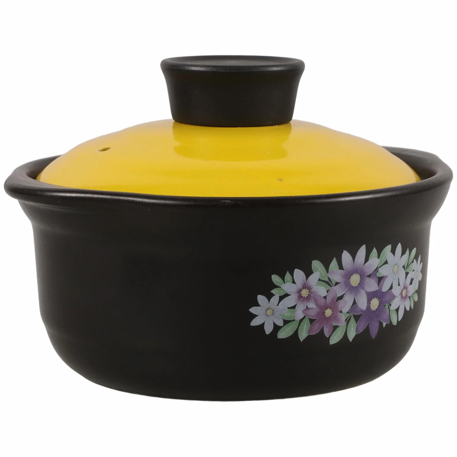 FOMIYES Olla de Barro para Guisar Comida, Cazuela Casera de 1.3 Litros, Resistente al Calor Revestimiento, Adecuado para Cocina Doméstica y Restaurantes, Cazuela Tradicional de Arcilla