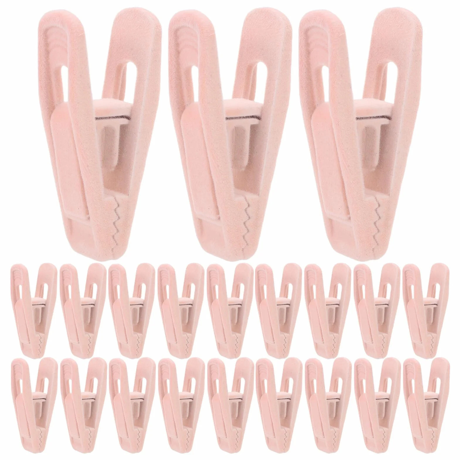 Pinzas de Terciopelo para Ropa 50 Piezas de Plástico Rosa | Perchas y Tendederos, Uso Interior y Exterior, Construcción Ligera y Resistente