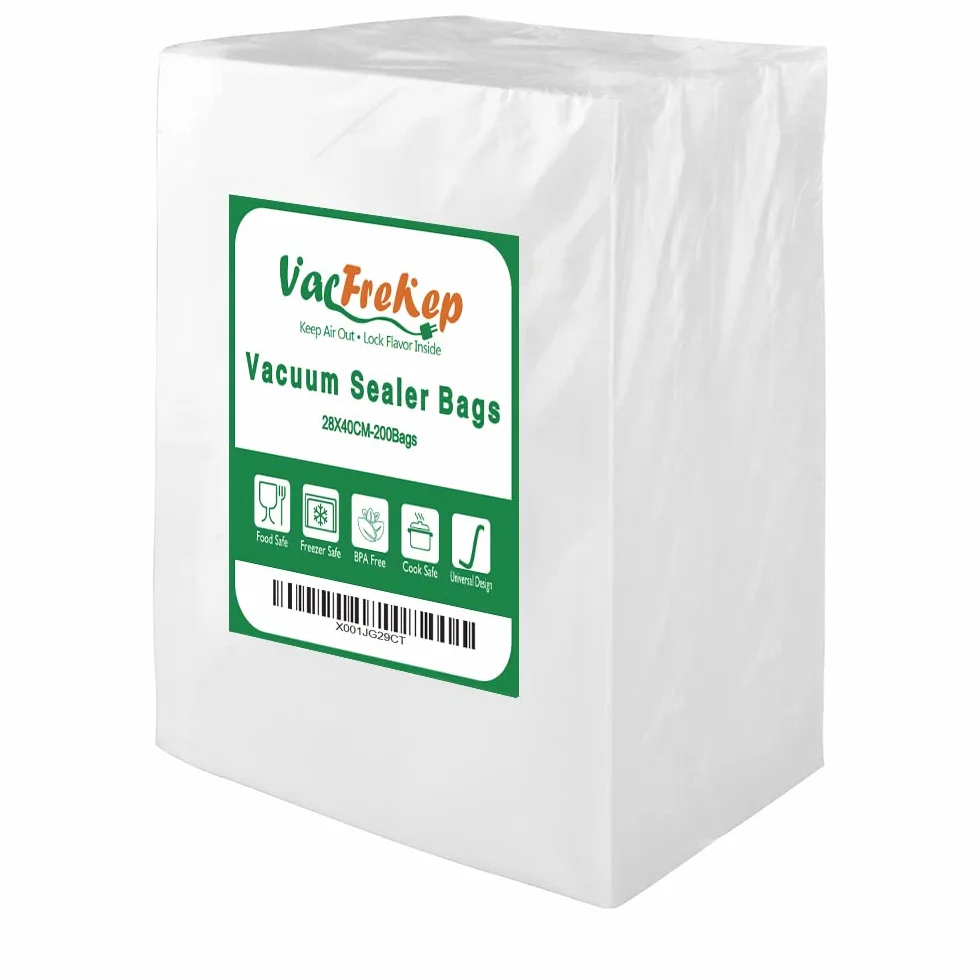 200 Bolsas 28x40cm Bolsas Envasar al Vaci Vacio Alimentos Bolsas de Vacío de Alimentos,Bolsas para Envasar al Vacío Envasado al Vacío para Alimentos Sin BPA