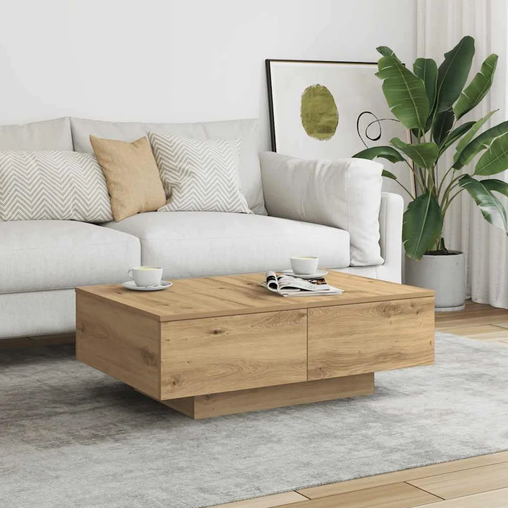 Genérico Mesa de Centro Madera de ingeniería Roble Artisan 90x60x31 cm,Mobiliario,Mesas,Mesas Decorativas,Mesas de centro-856571