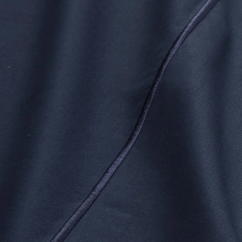 COTTON ARTean Funda Nórdica cama 105 satén algodón 400 Hilos LOREA Azul Funda edredón 180x220 + 1 Funda Almohada + Bajera Ajustable Cierre con Botones.