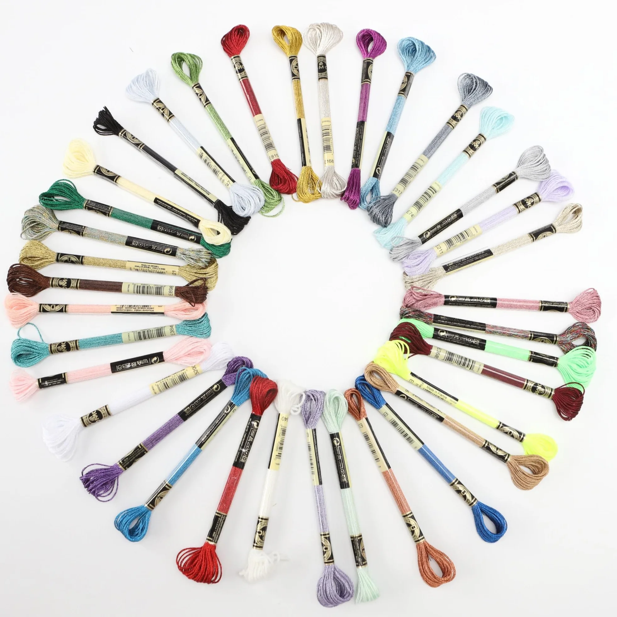 Hilo de bordar, hilo de bordado multicolor, 8 metros por madeja, hilo de punto de cruz para manualidades