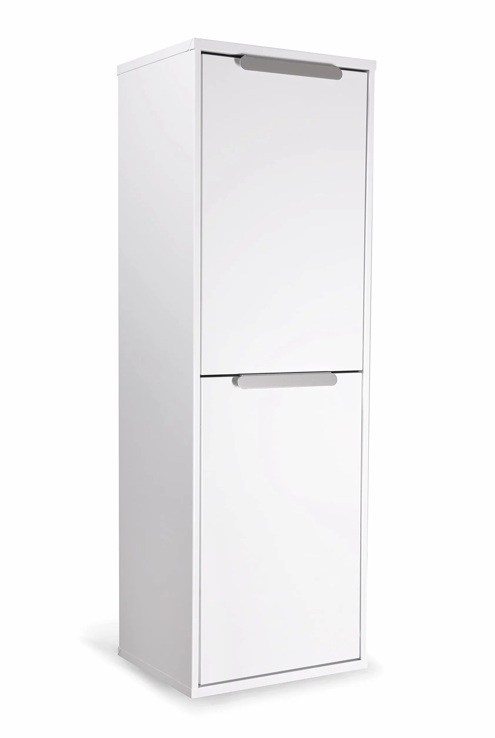 Arregui Ecoclas CR201-E Cubo de Basura y Reciclaje de Acero de 2 Compartimentos | 2x17L (34L) | Cubos de Basura de Cocina | Contenedores de Reciclaje para Casa u Oficina | blanco