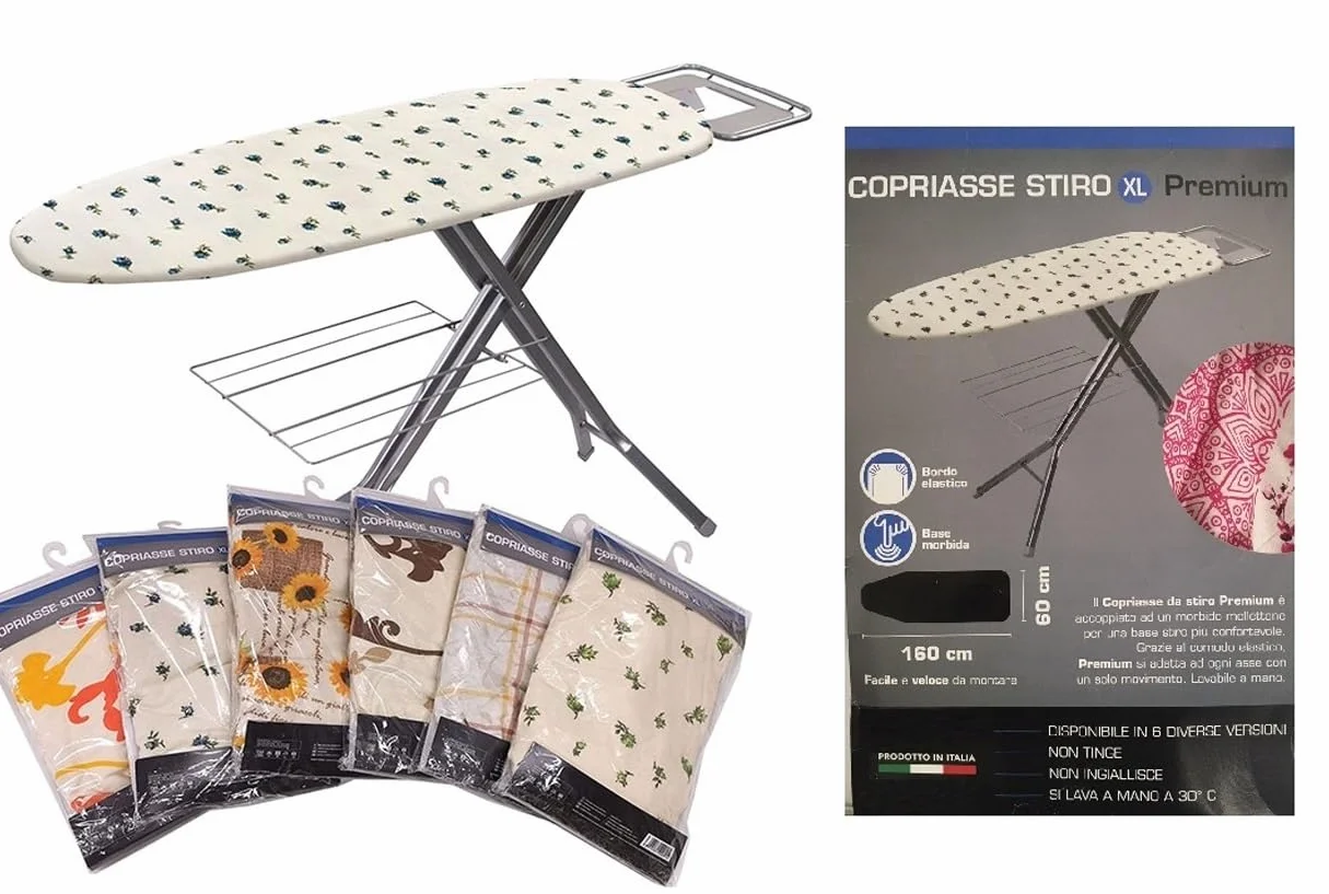 Funda para tabla de planchar, tamaño XXL universal para tablas grandes, calidad premium, apta para planchas de vapor, fabricada en Italia, varios colores disponibles