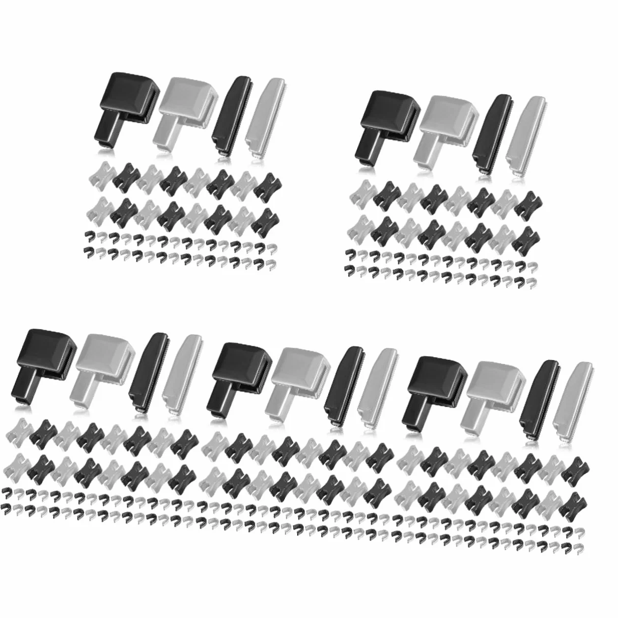 HOODANCOS 5piezas Kit De Reparación De Cremalleras De Pines De Inserción Metálicos Tapones y Accesorios Para Ropa Chaquetas y Mochilas