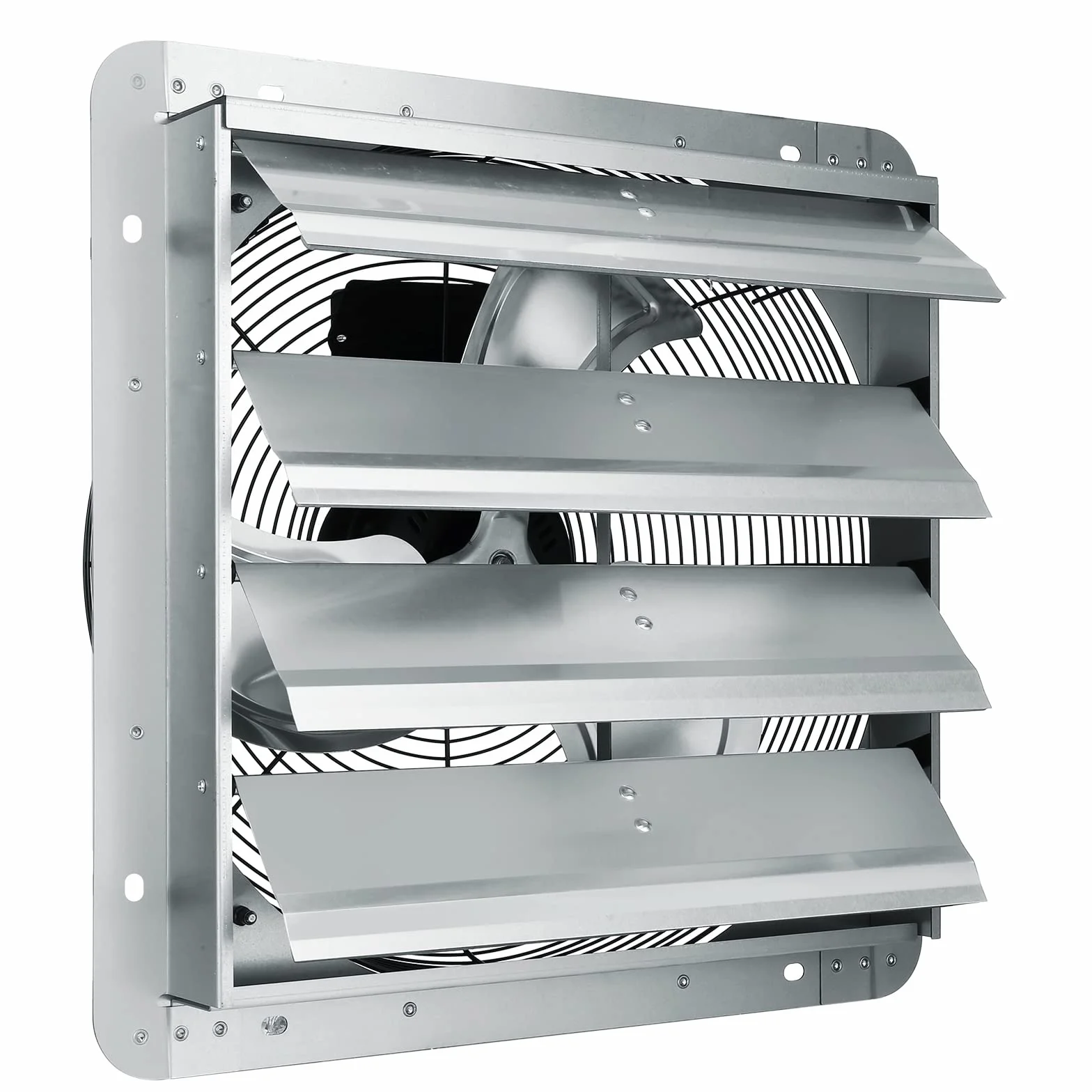 VEVOR Extractor de Persiana de 40,9 x 40,9 cm, Alta Velocidad 2000 CFM, Ventilador de Aluminio para Montaje en Pared con Motor de CA, Ventilación y Refrigeración para Invernaderos, Garajes, Tiendas