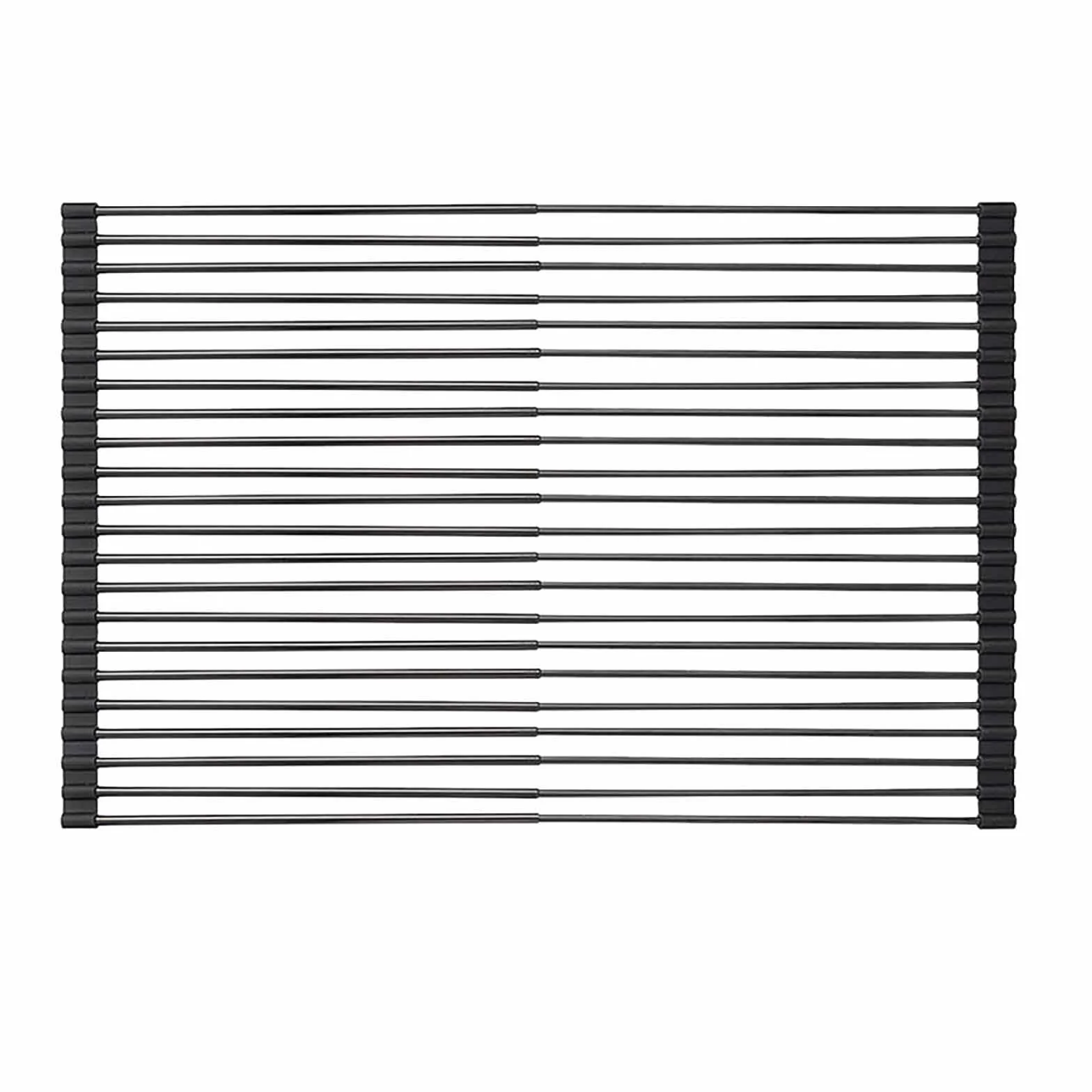 Escurreplatos Sobre Fregadero Escurridor de platos Escurre Acero inoxidable Extensible Para muebles de cocina Pequeño Rejilla Enrollable Para Colocar Sobre Plegable Y Retráctil (Black,37–60x38cm)