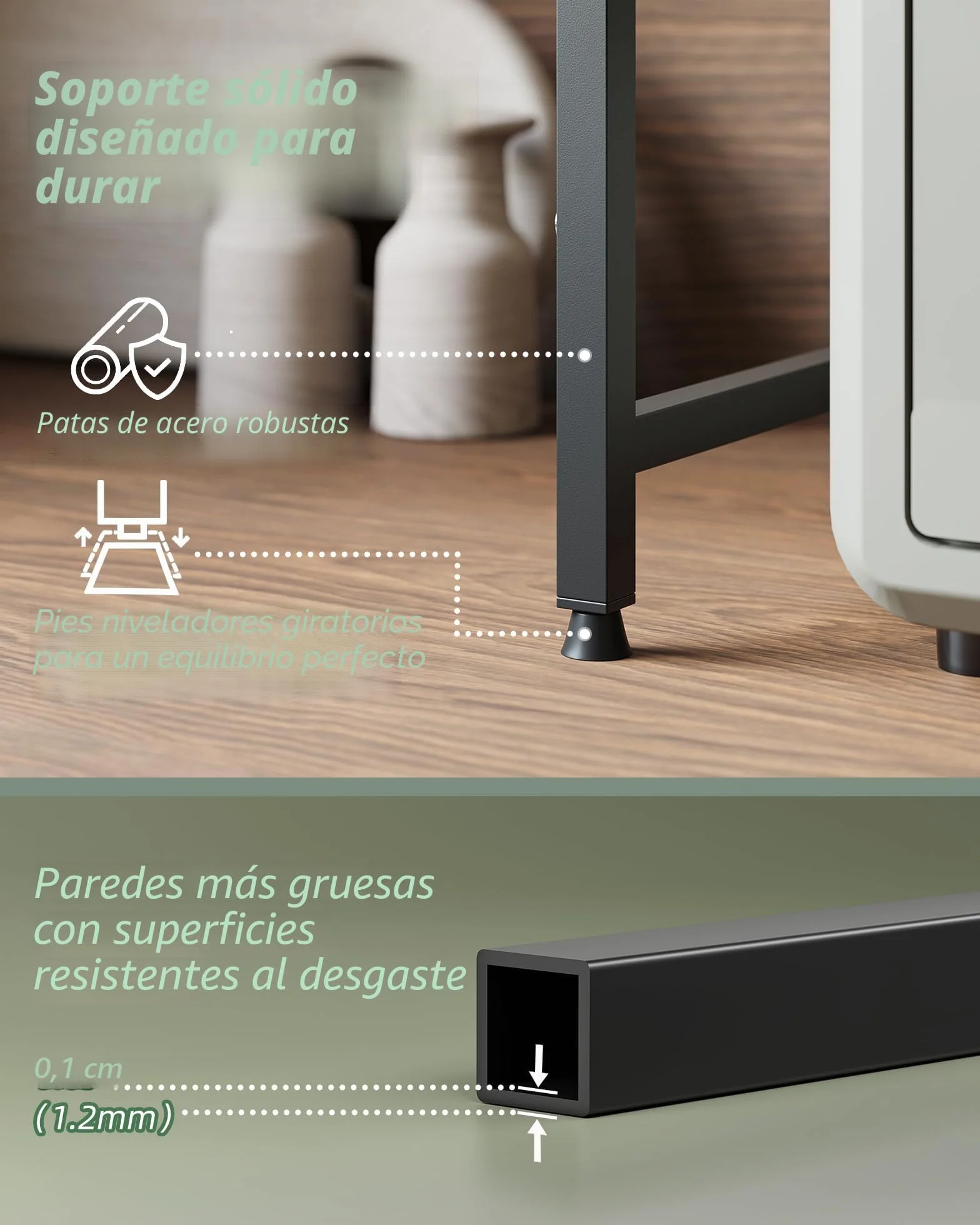 NETEL Soporte Extensible para microondas de 2 Niveles, Estante microondas encimera Ajustable, Soporte de Horno de Cocina, estanteria Cocina encimera, Organizador microondas con 8 Ganchos, Negro