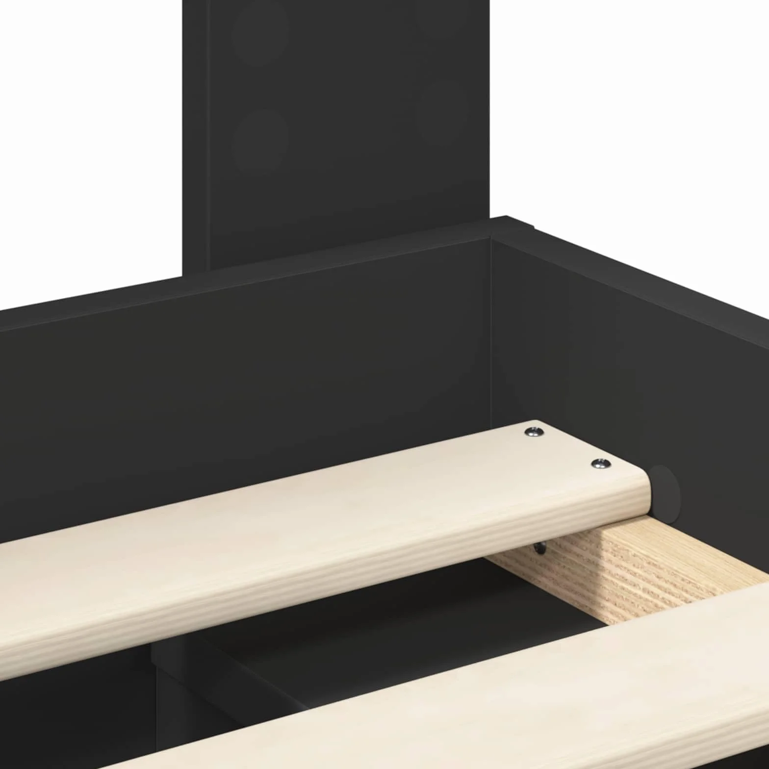 vidaXL Estructura de Cama Negro 160 x 200 cm Madera de Pino Macizo