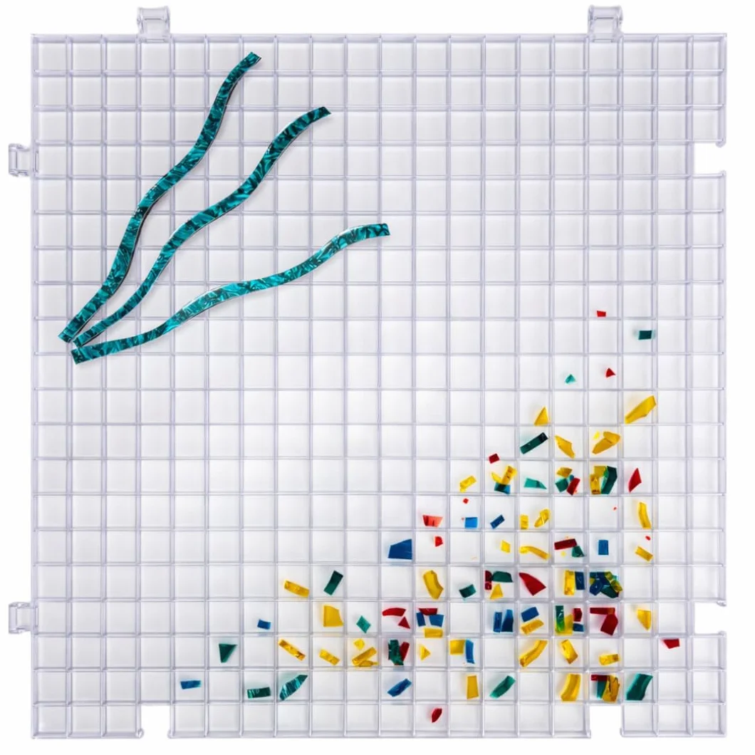 Creator's Waffle Grid - Alfombrilla de corte para vidrieras, sistema modular multiusos original, parte inferior sólida, fabricada en Estados Unidos