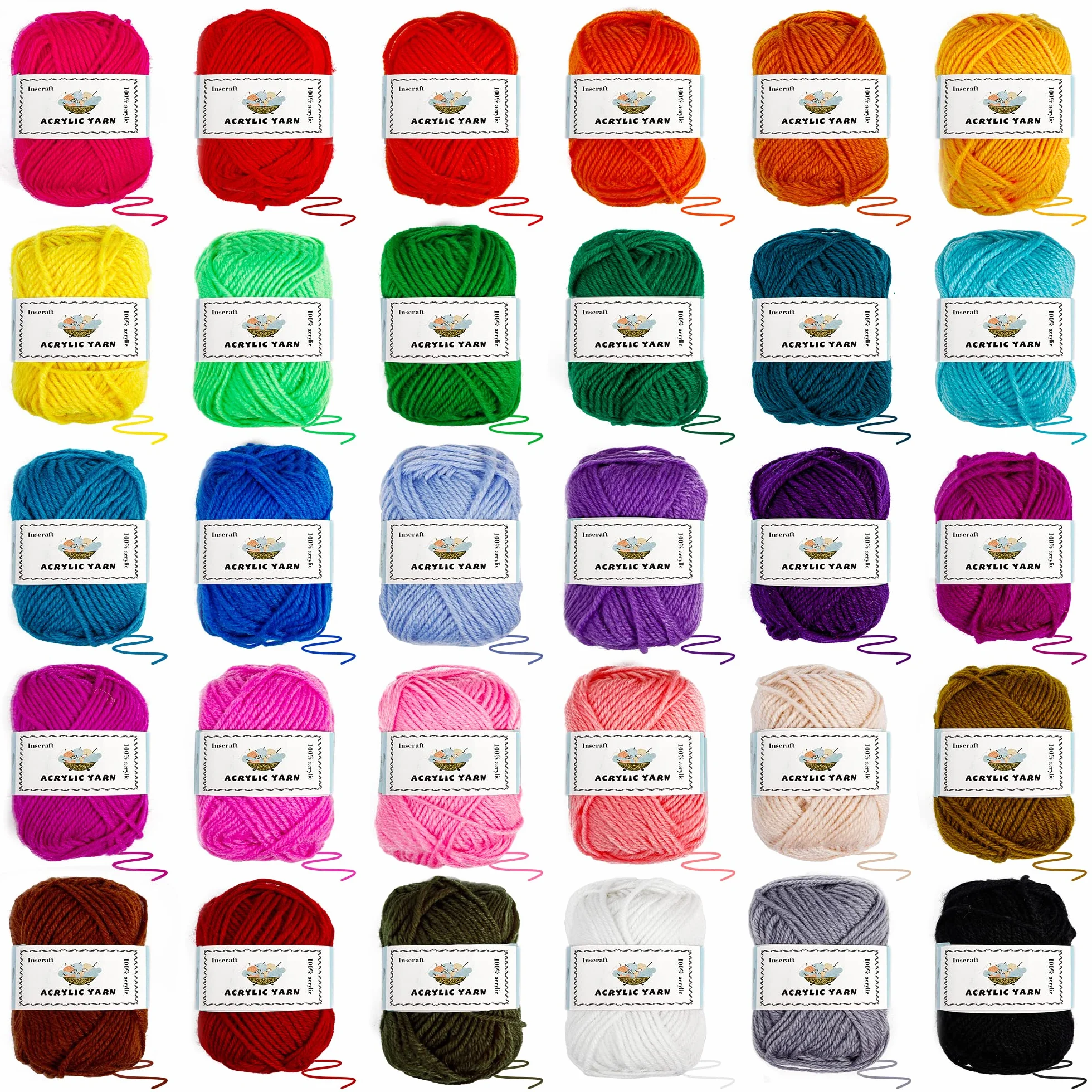 Kit de ganchillo con agujas de 103 piezas, paquete prémium que incluye bolas de hilo de 1509 m, agujas, accesorios, paquete de inicio ideal para niños, adultos, principiantes y profesionales.