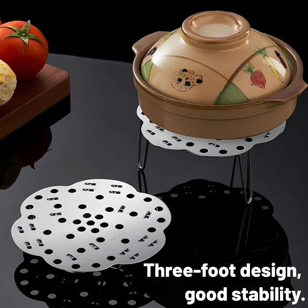 Rejilla Vapor de Acero Inoxidable Soporte Cocina Parrilla Vapor