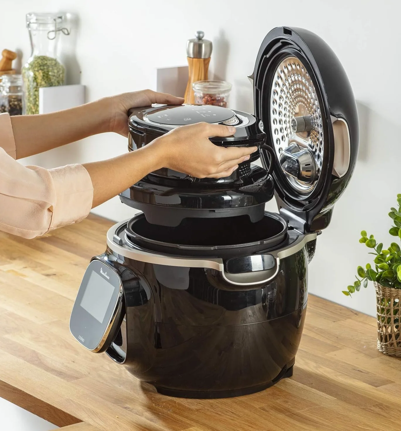 Moulinex Extra Crisp EZ1508 Tapa accesorio para Cookeo, 4 funciones, cocina al grill, fríe con aire, postres, cocina saludable