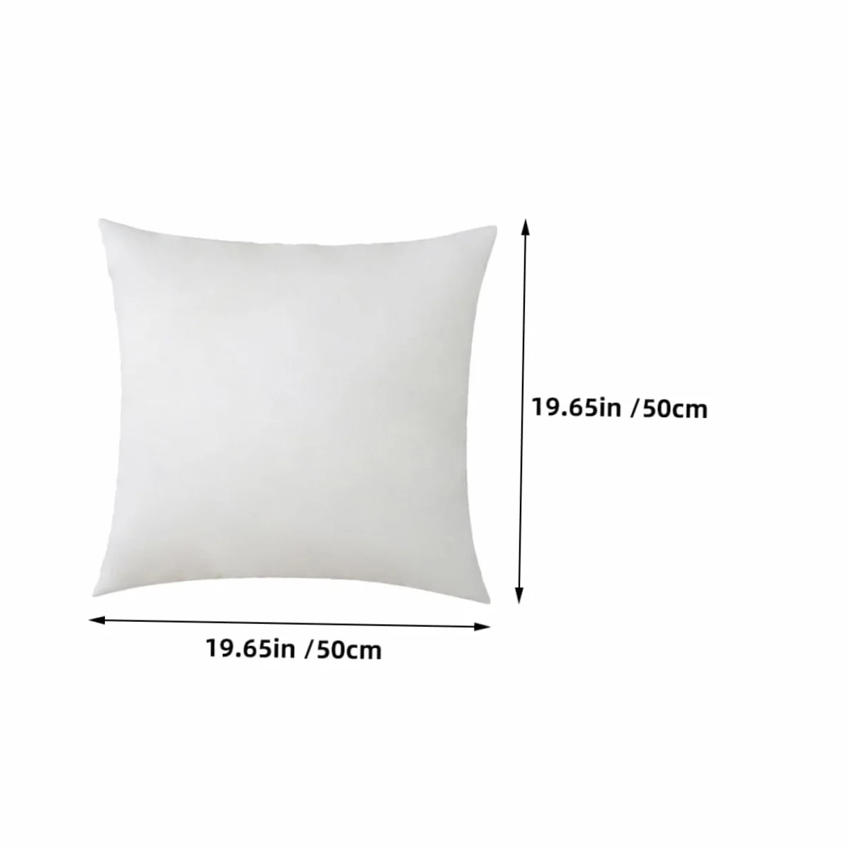 2piezas Forro De Almohada Cuadrado De Relleno y Esponjoso para Decoración De Sofá Insertos De Cojín Hogar
