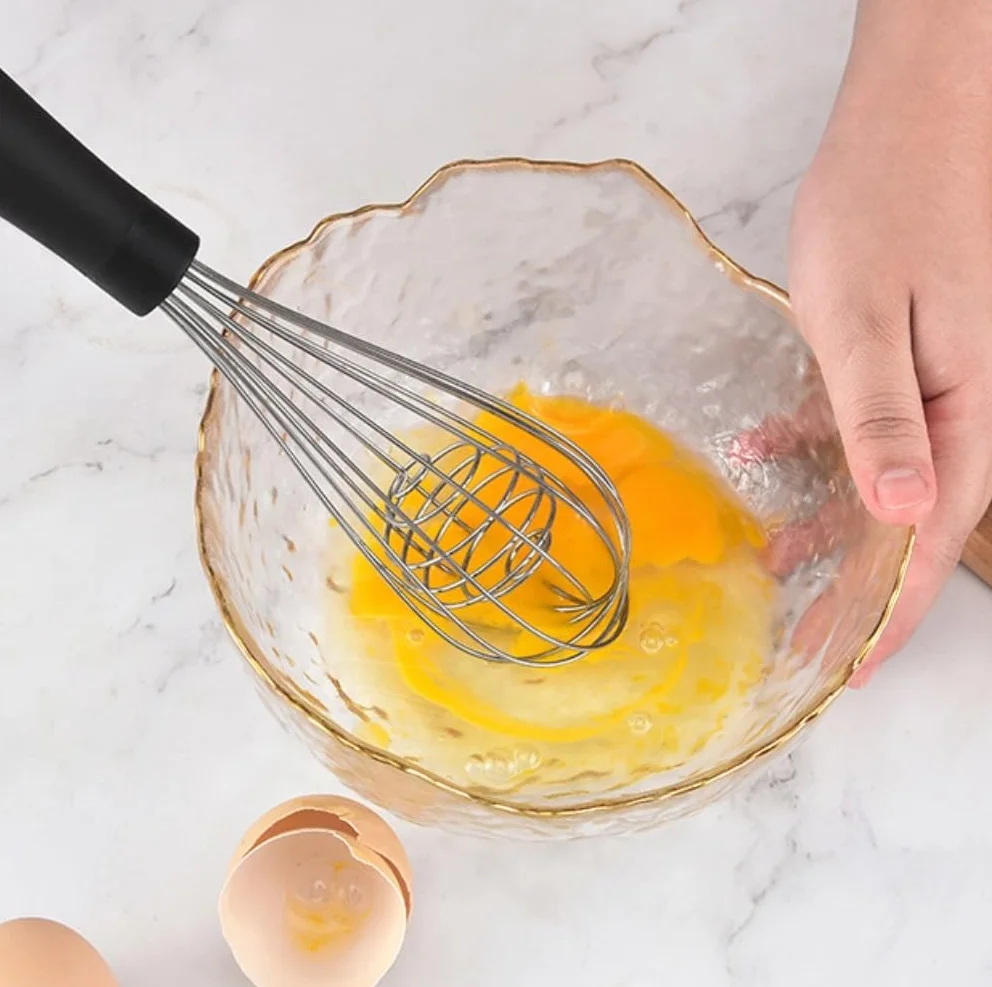 Batidor Varillas Cocina Mango con Batidor De Alambre Enrollado, Mezclador De Cocina Comercial For El Hogar, Herramienta For Hornear Pasteles Barillas Batir Batidor De Huevo(7.2x30cm)