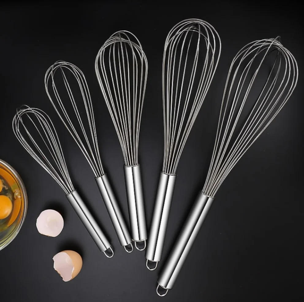 Varillas Cocina Espumador De Leche Batidor De Huevos Manual con Globos, Utensilios De Cocina For Cocinar Y Hornear, Mezclar Y Batidora De Leche(12.2 Inches)