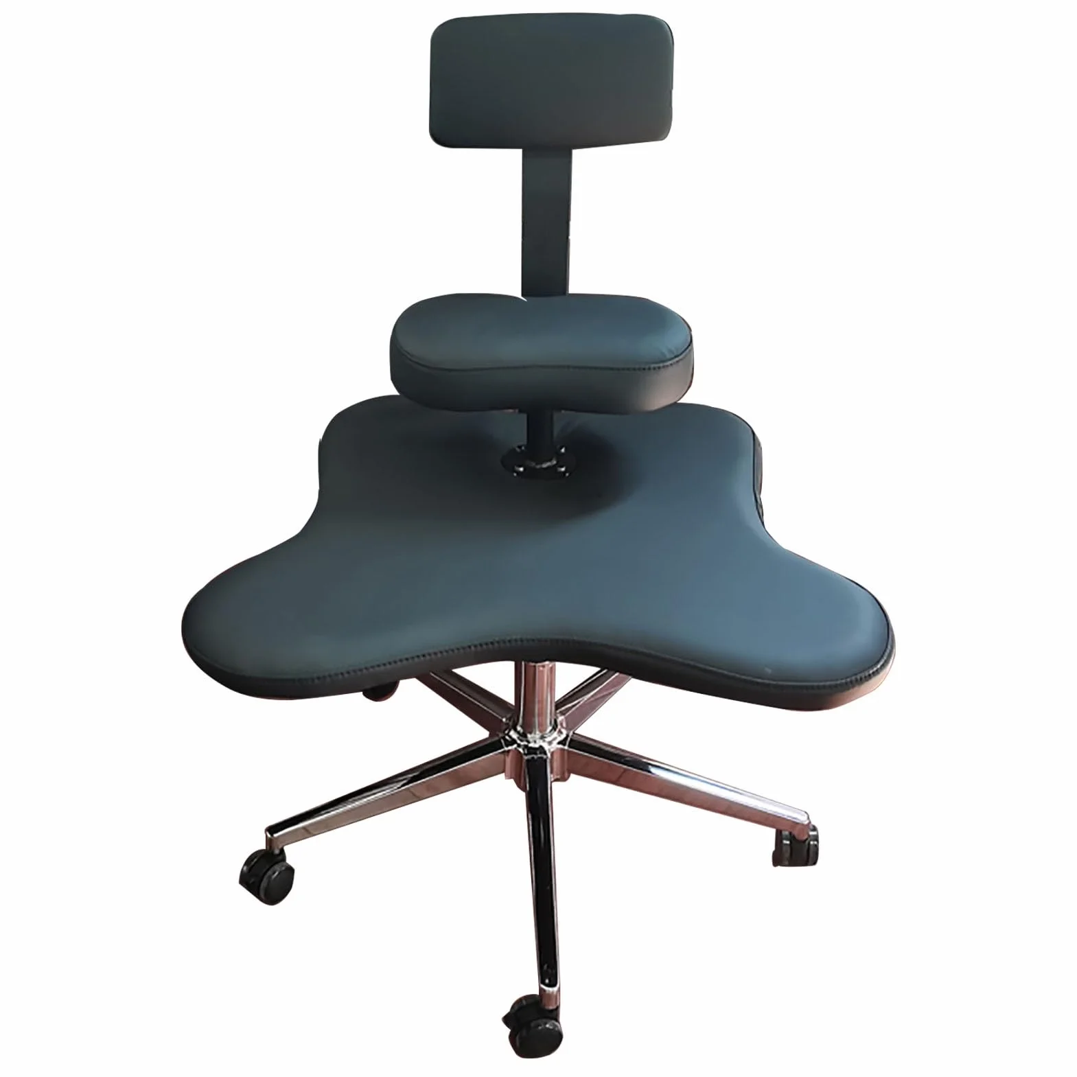 Silla de Rodillas Ergonómica de Meditación Ajustable para Adultos con Patas Cruzadas y Soporte Lumbar - Taburete para Yoga, Escritorio de Oficina y Juegos (Col)