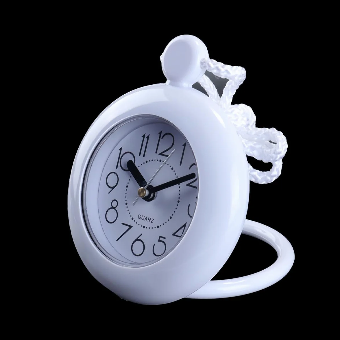 Reloj colgante digital para baño resistente al agua blanco pequeño