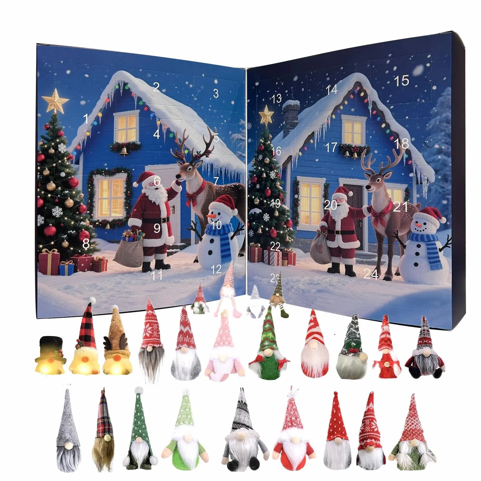 Calendario de Adviento de Navidad 2025 – 2025 Adviento de Navidad | 24 días | Decoración coleccionable para el hogar para adolescentes, niños, niñas, adultos, mujeres, de cumpleaños