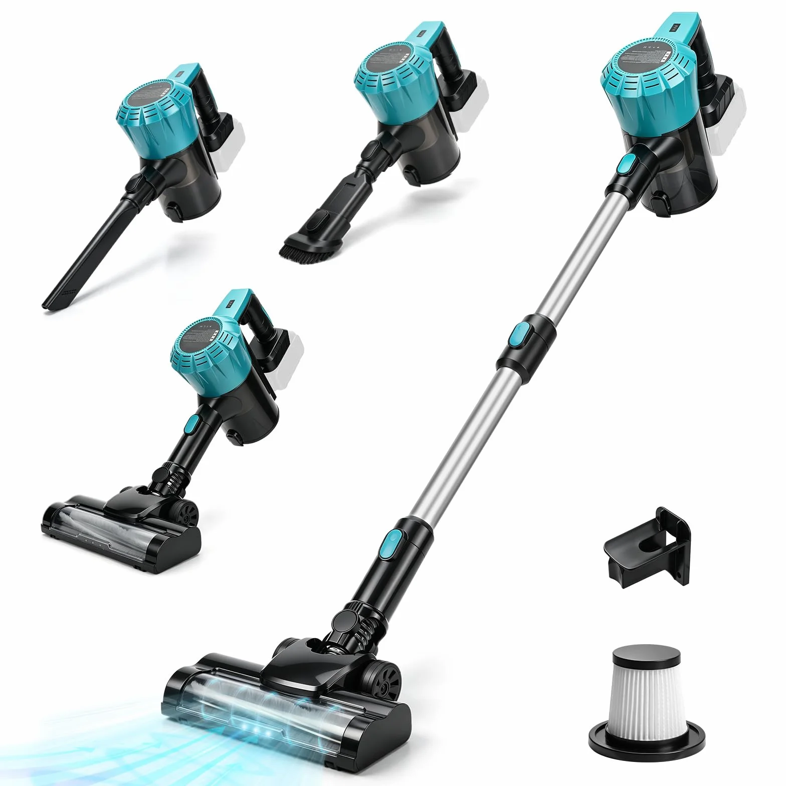 Roadtime 16000Pa Aspiradora inalámbrica 3 en 1 para Makita 18V(sin batería) | 150 Waspiradora de mano, 0,8 L aspiradora de mano, aspiradora sin escobillas, limpiador de vacío