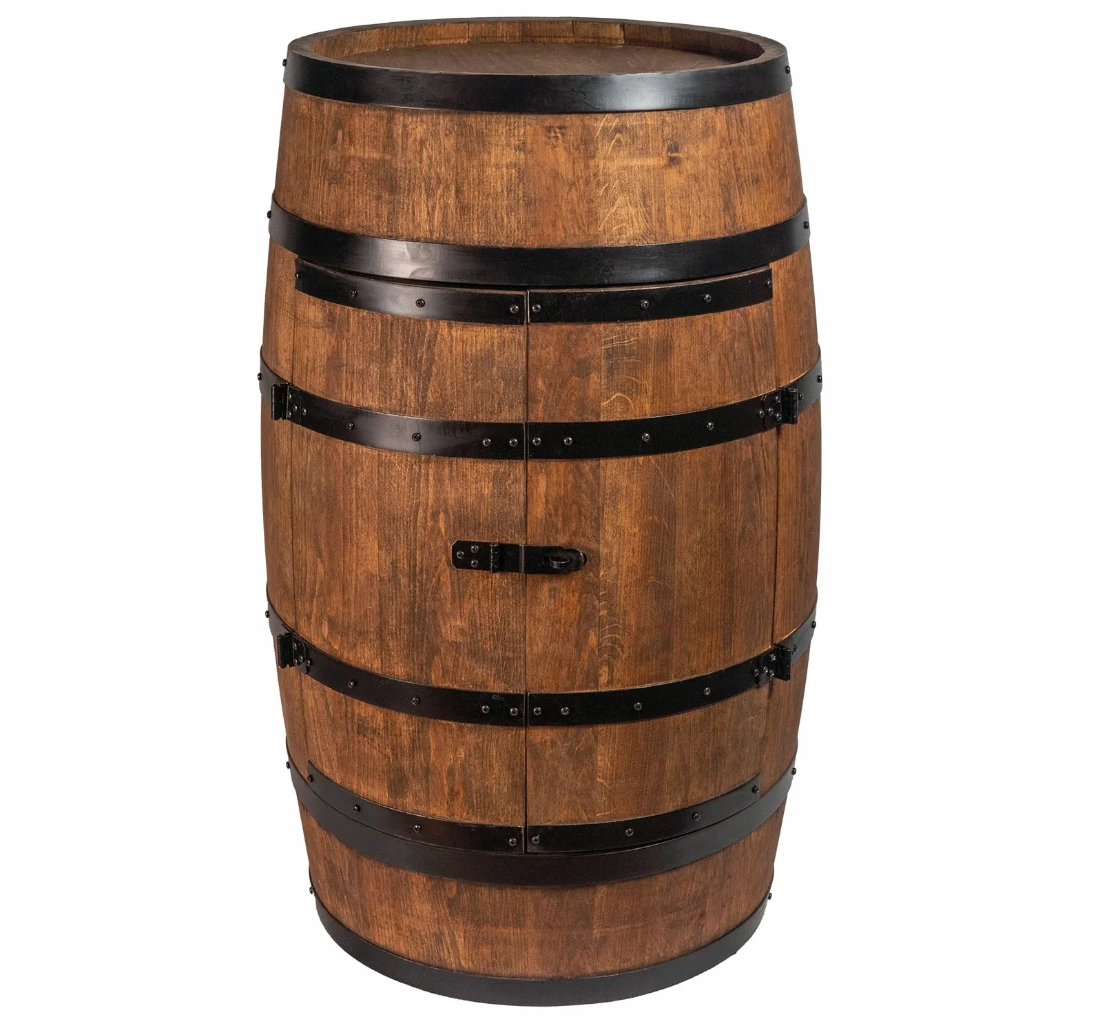 Creative Cooper Barril de Vino de Pie Con Puerta, Armario Para Alcohol, Estantería de Madera, Mueble Para Vino, 80 cm de Alto (Wengué)