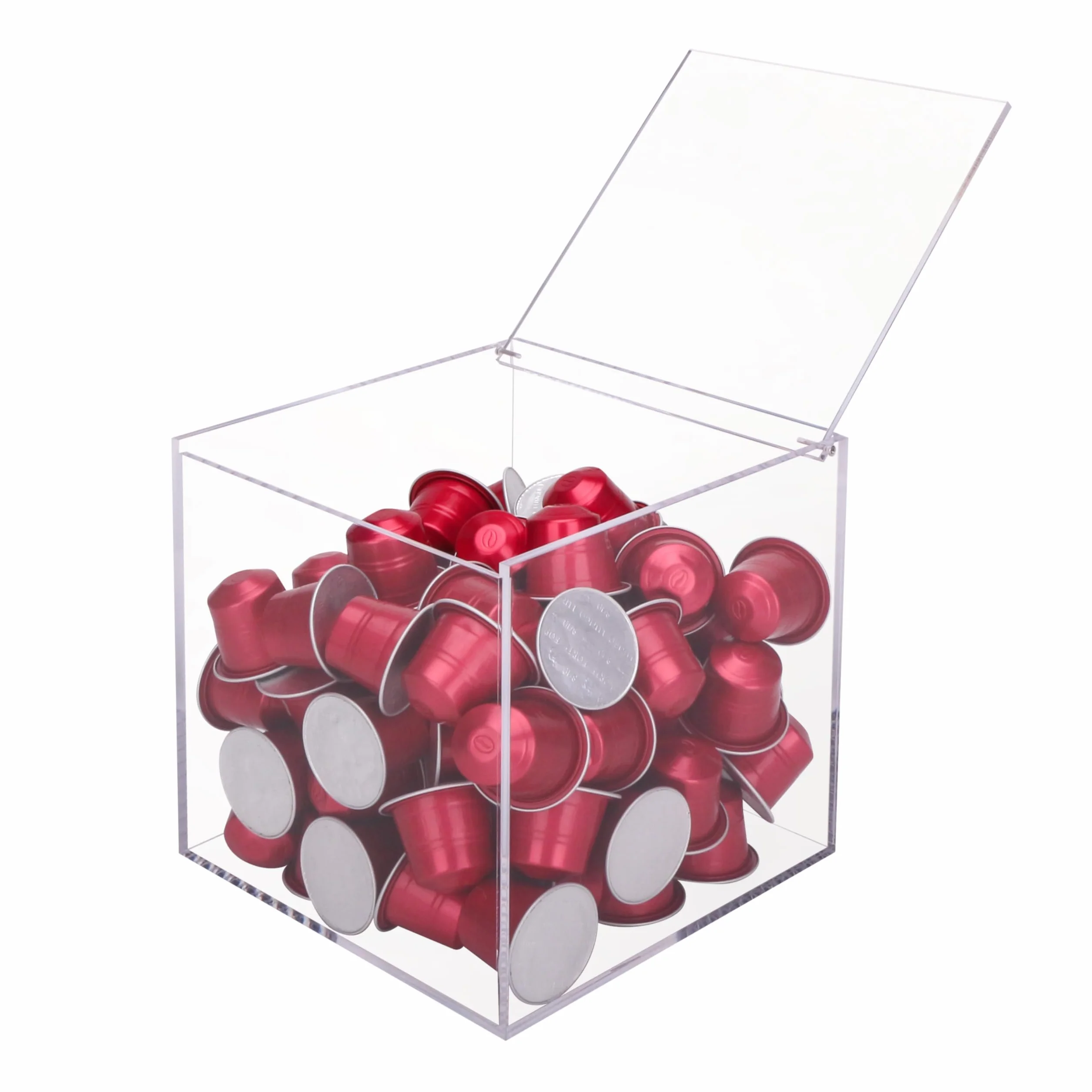 Organizador de cápsulas de café de acrílico transparente 15 cm