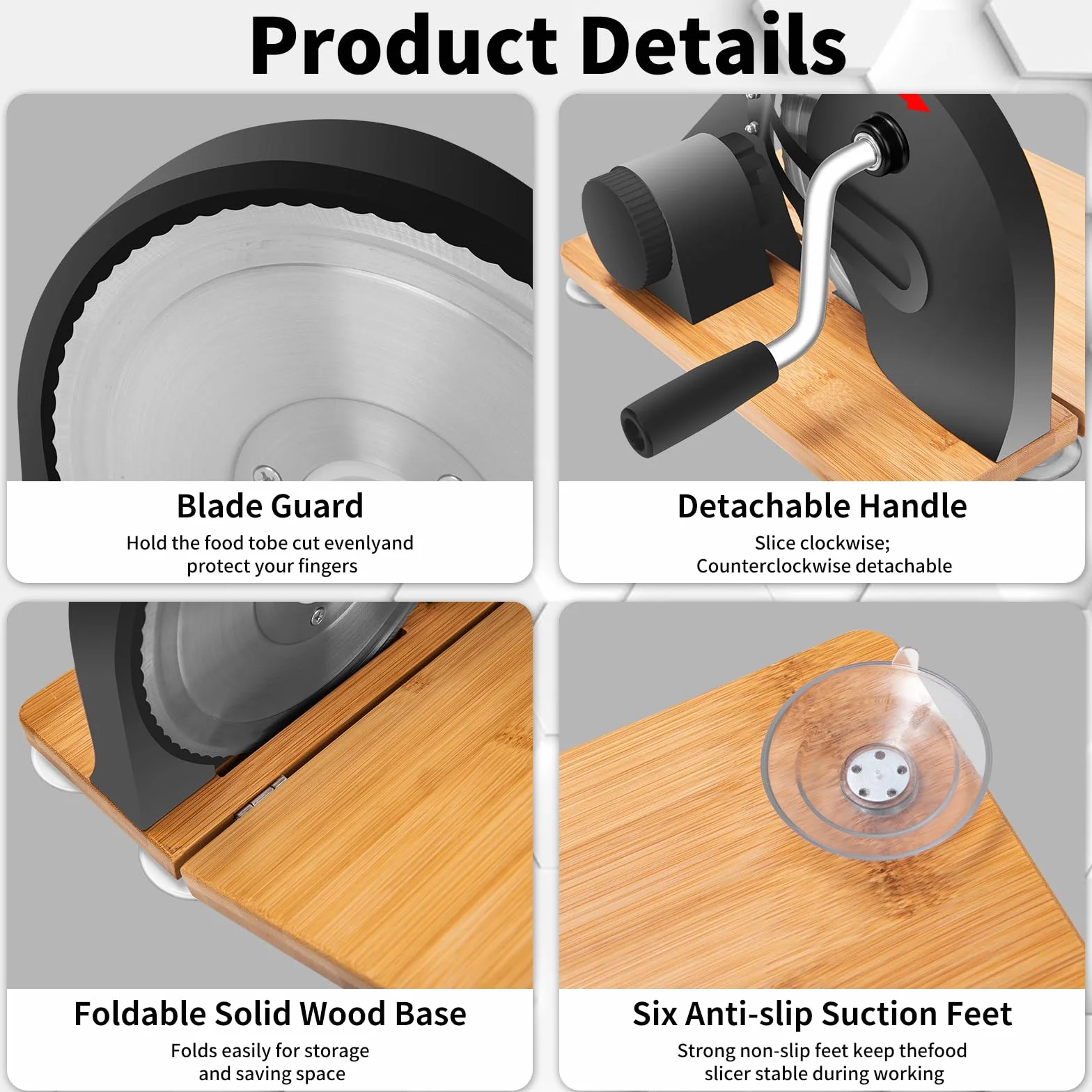 Rebanadora de pan manual, rebanadora multiusos de acero inoxidable 304 con báscula y ventosas, espesor ajustable para rebanadas uniformes, cuchilla afilada, espesor de corte 0-20 mm para pan