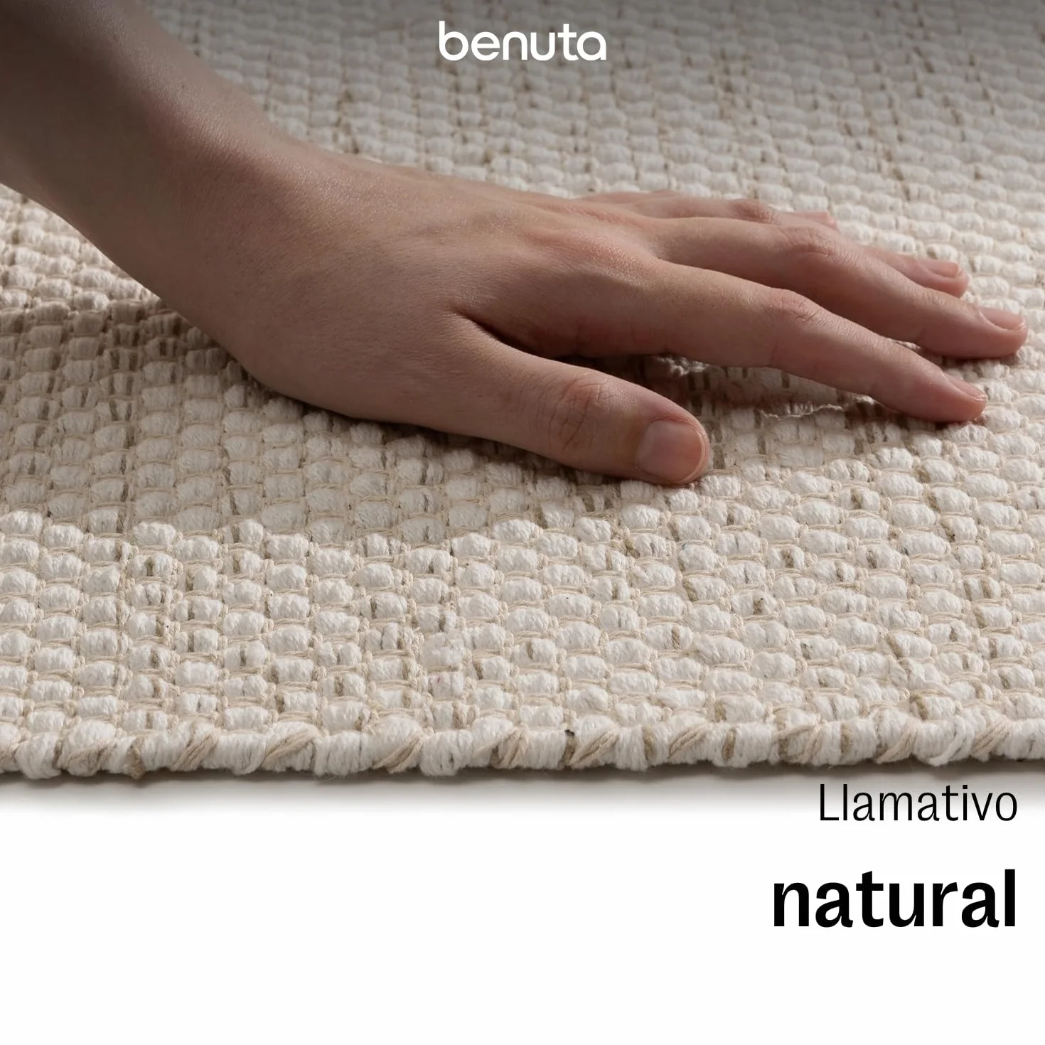 Alfombra Algodón Ron Crema 200x290 cm 100% Tejida a Mano - benuta Basic
