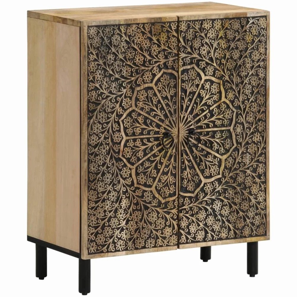 vidaXL Armario Auxiliar Madera Maciza de Mango 60x33x75 cm