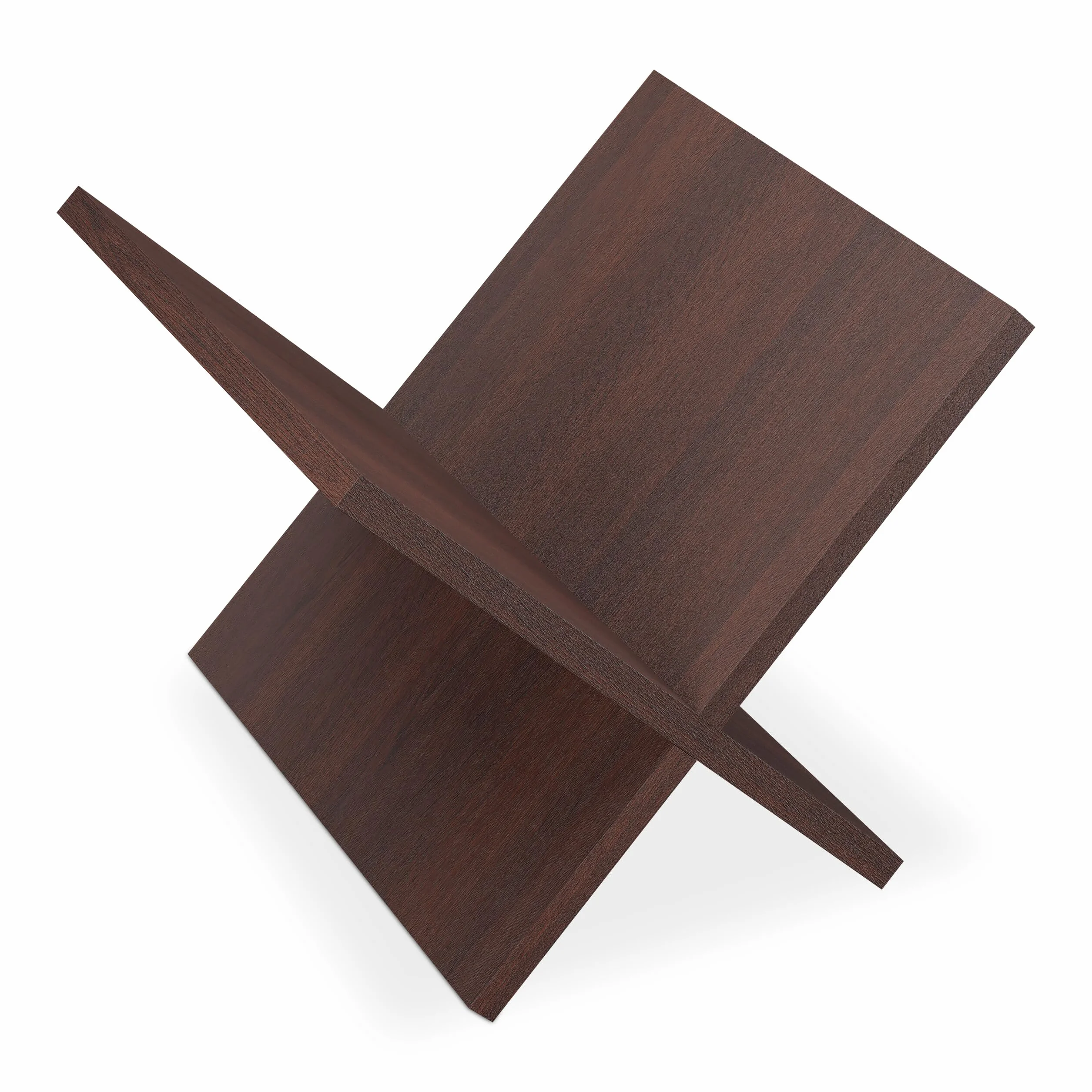Relaxdays Revistero Madera de Nogal A4 25,5 x 32 x 29 cm Marrón Oscuro