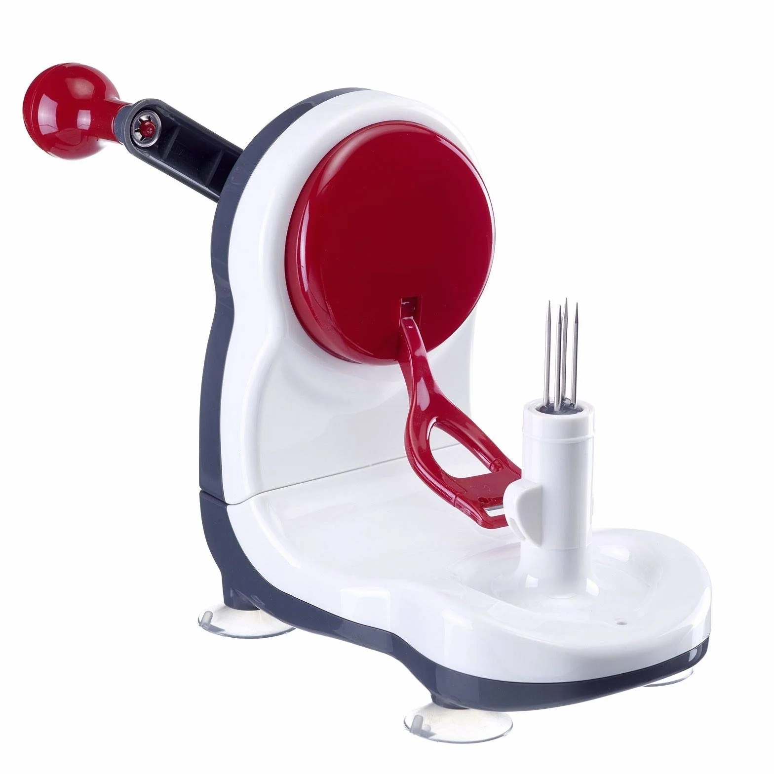 Westmark Máquina peladora de manzanas, Plástico/Acero inoxidable, Blanco/Gris oscuro/Rojo